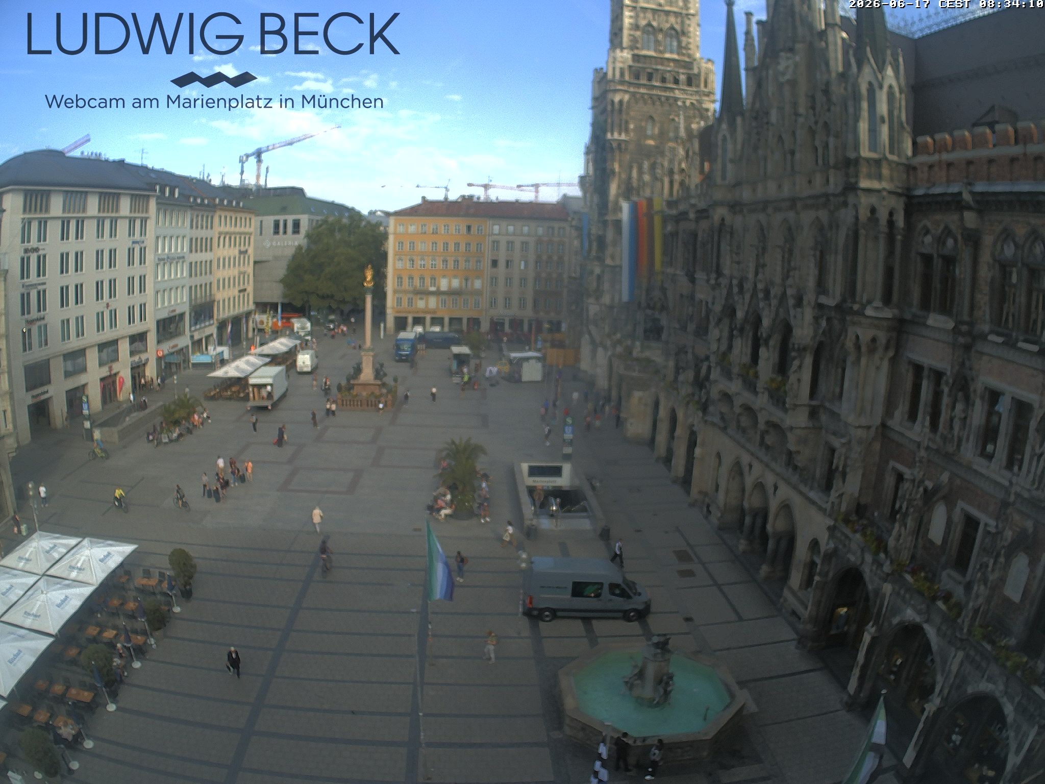 Archiv Foto Webcam am Marienplatz München
