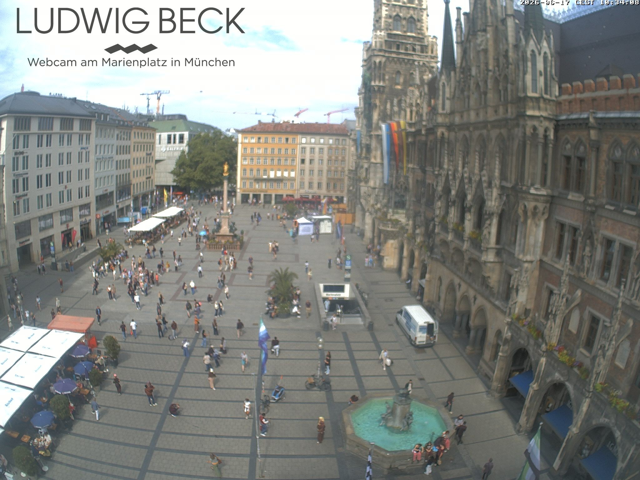 Archiv Foto Webcam am Marienplatz München