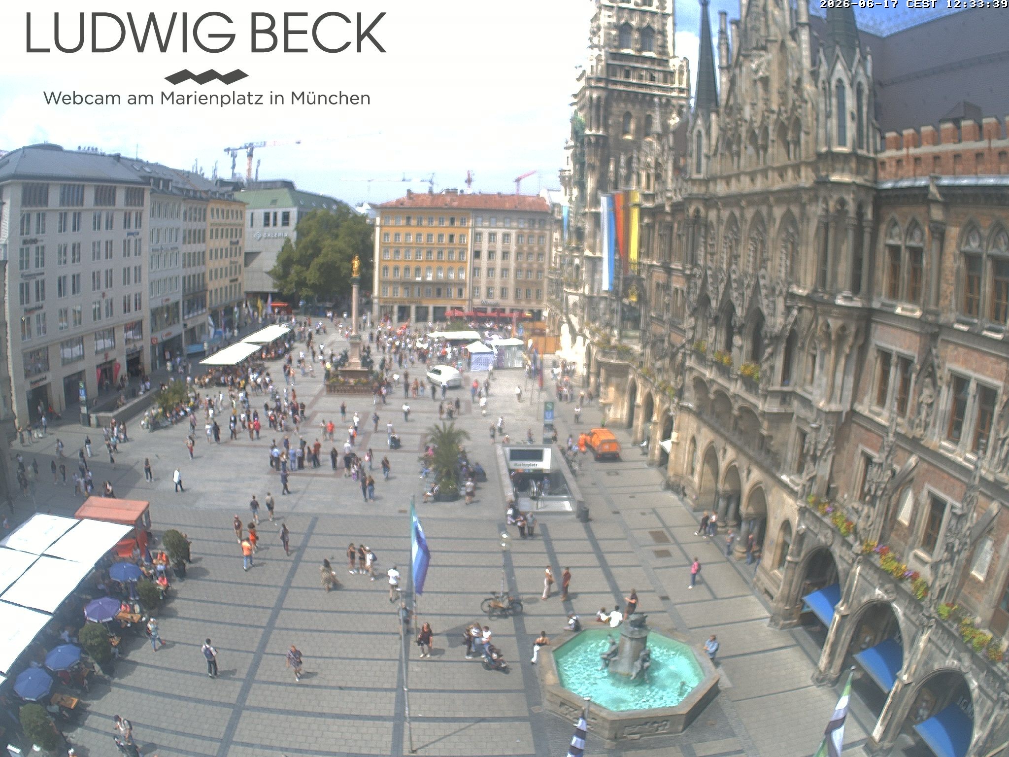 Archiv Foto Webcam am Marienplatz München