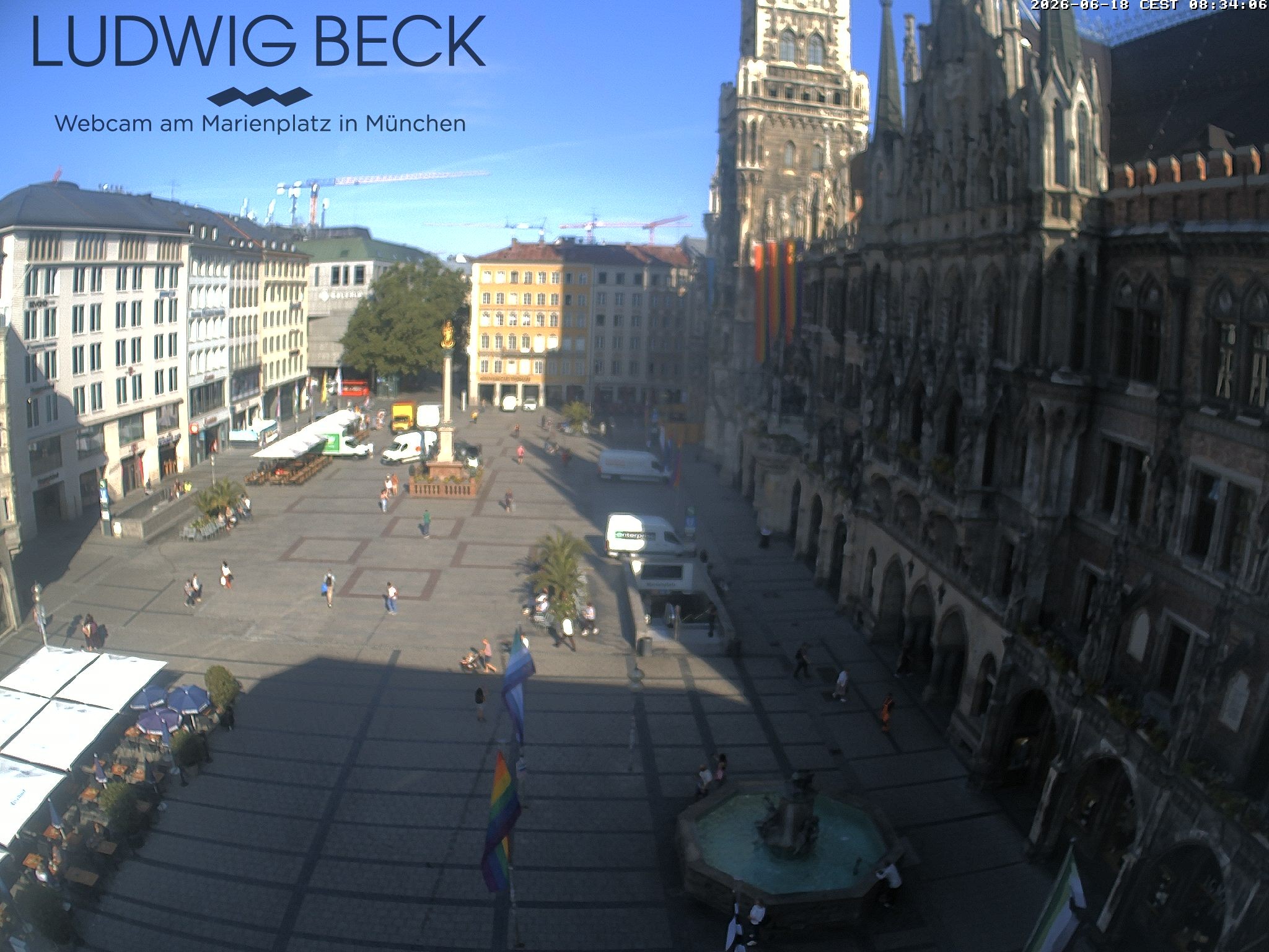 Archiv Foto Webcam am Marienplatz München