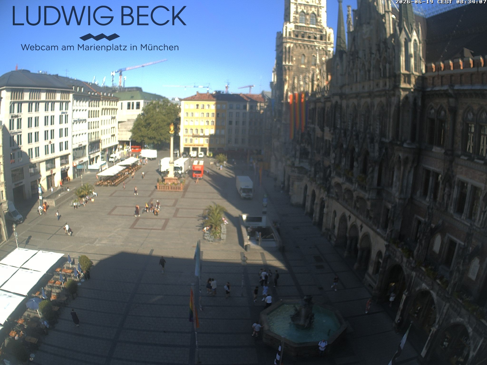 Archiv Foto Webcam am Marienplatz München