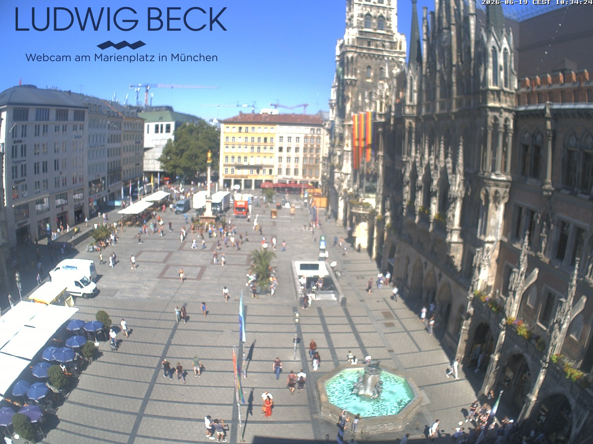 Archiv Foto Webcam am Marienplatz München