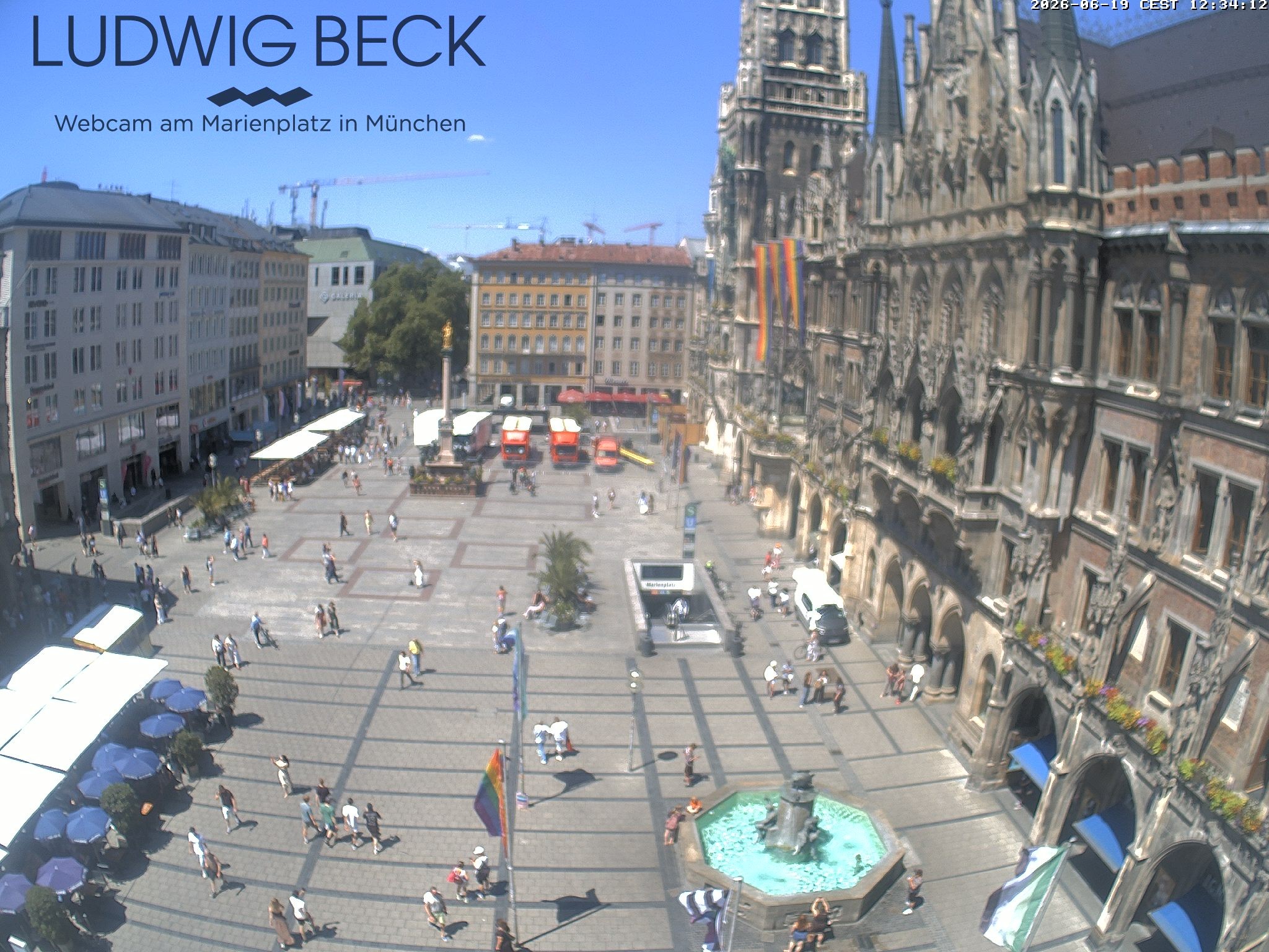 Archiv Foto Webcam am Marienplatz München
