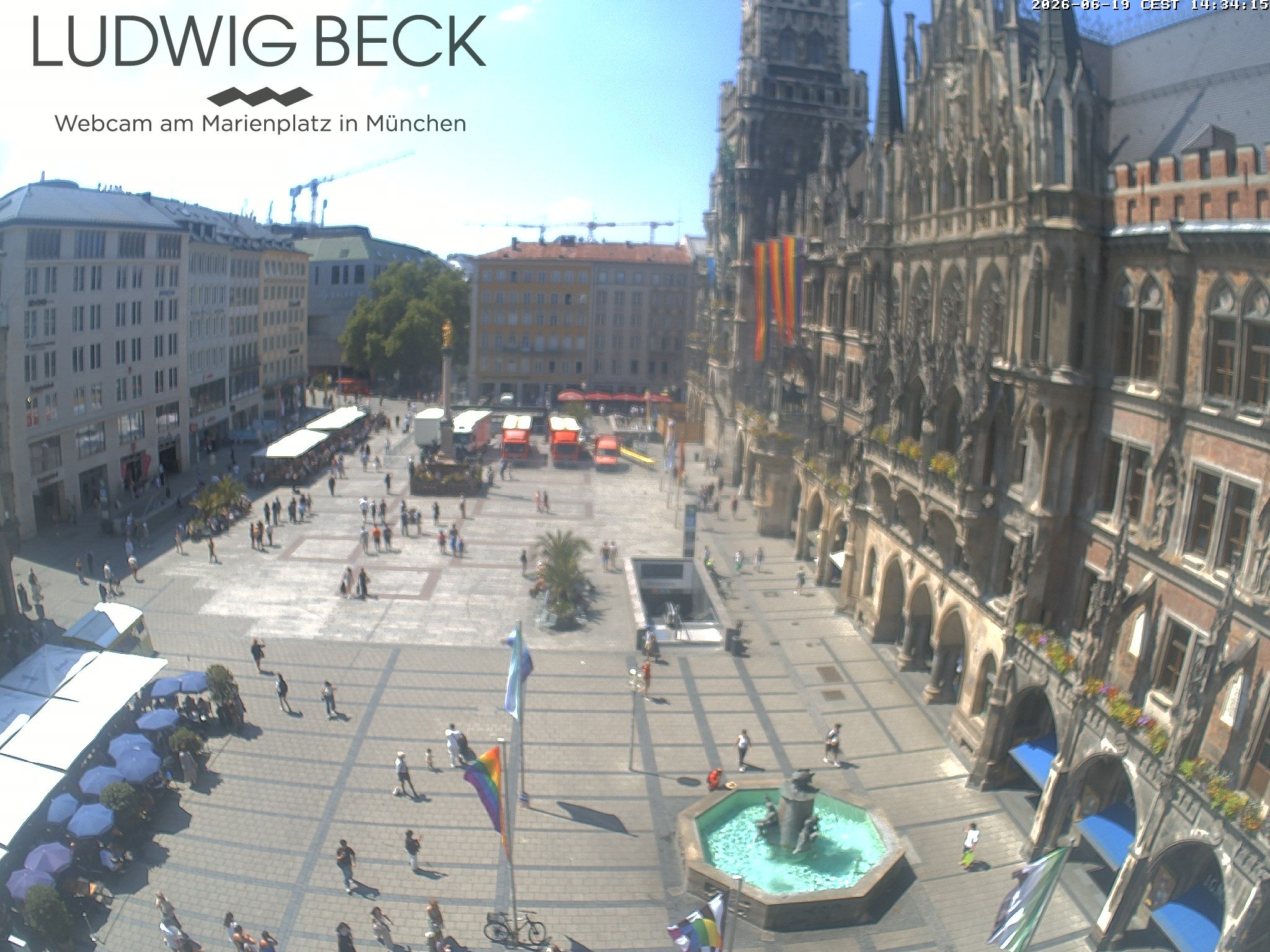 Archiv Foto Webcam am Marienplatz München
