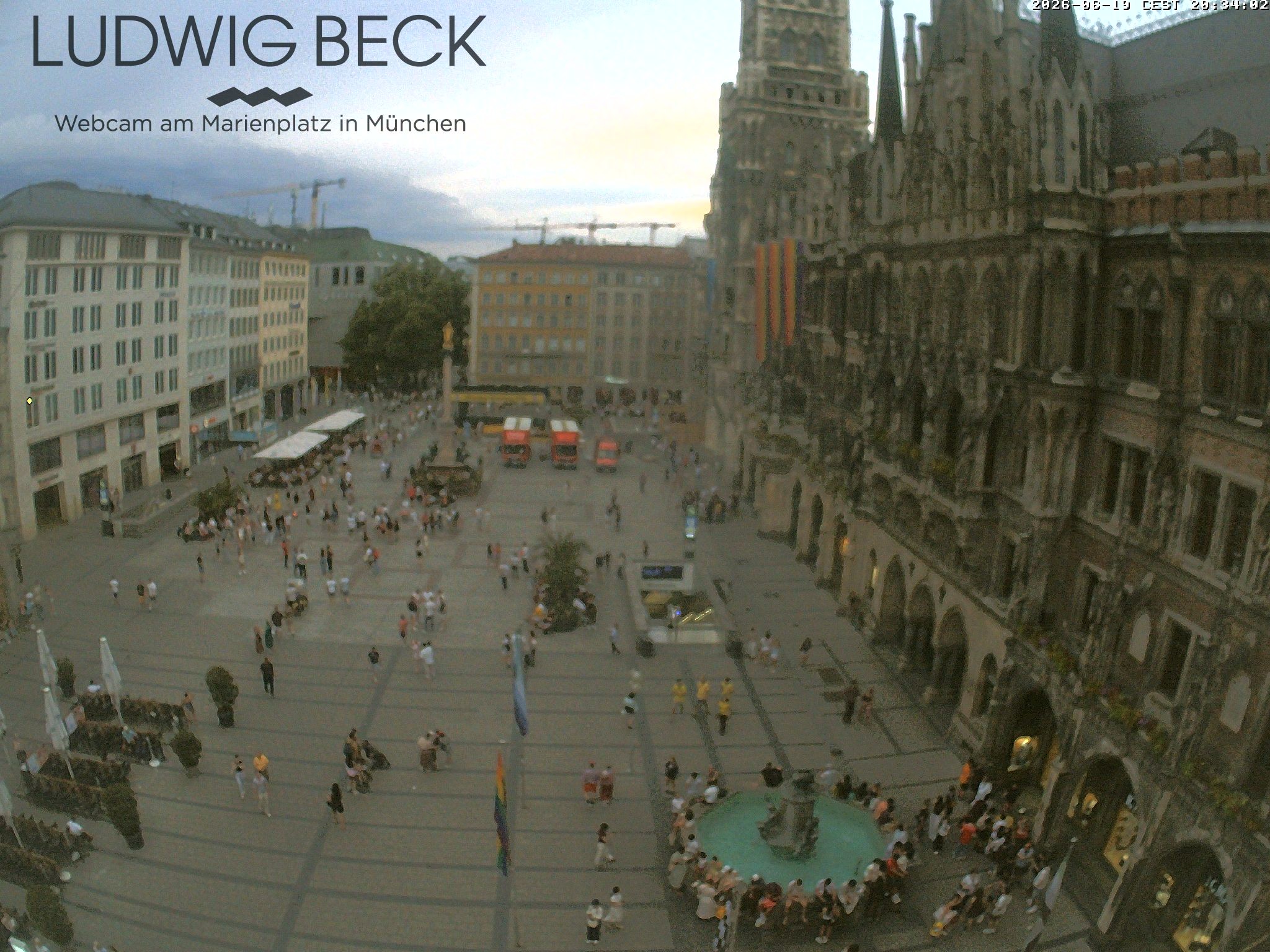 Archiv Foto Webcam am Marienplatz München