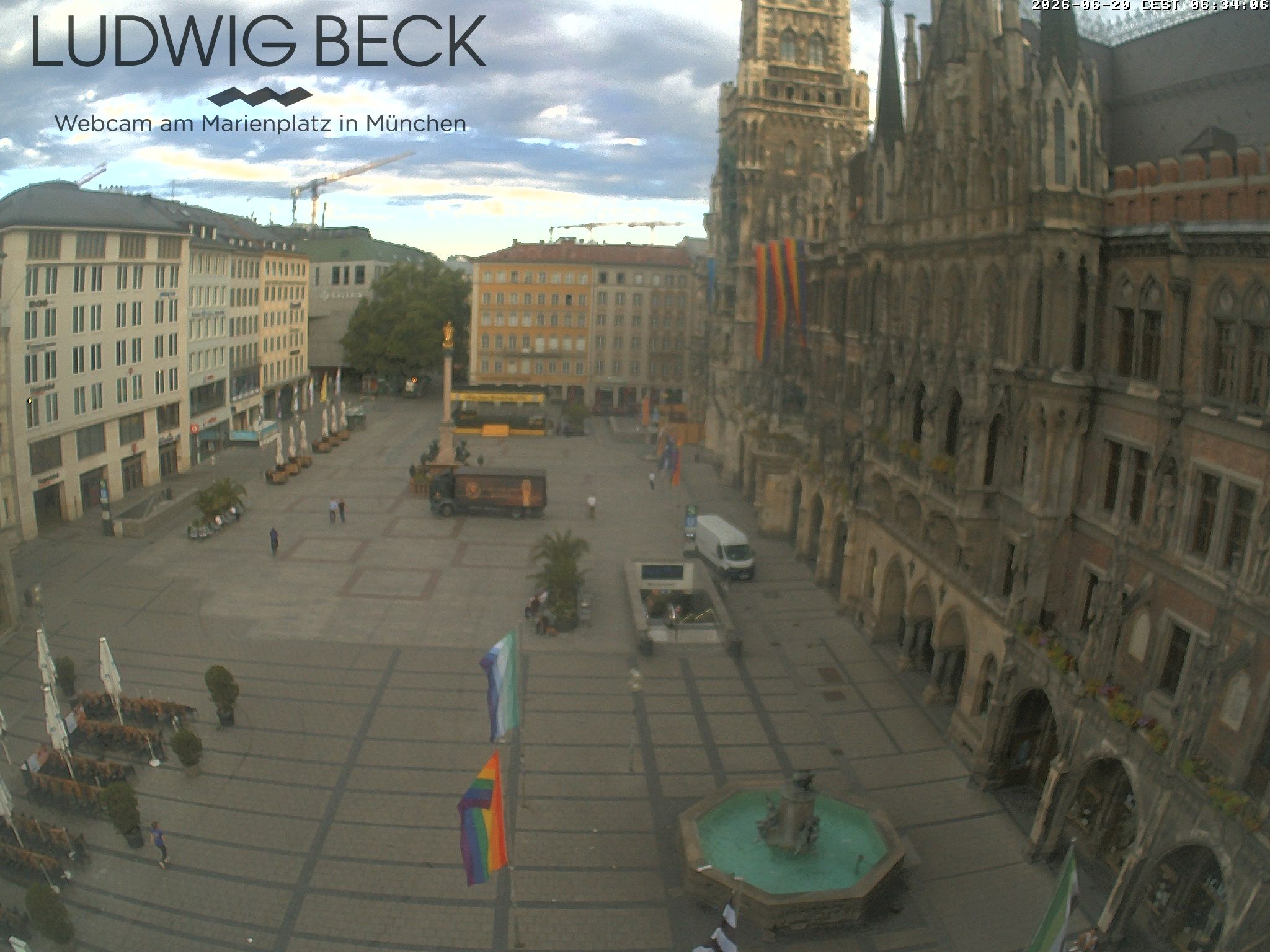Archiv Foto Webcam am Marienplatz München