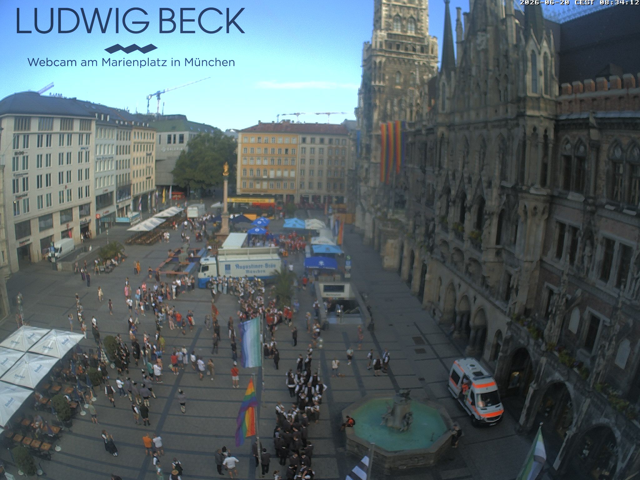 Archiv Foto Webcam am Marienplatz München