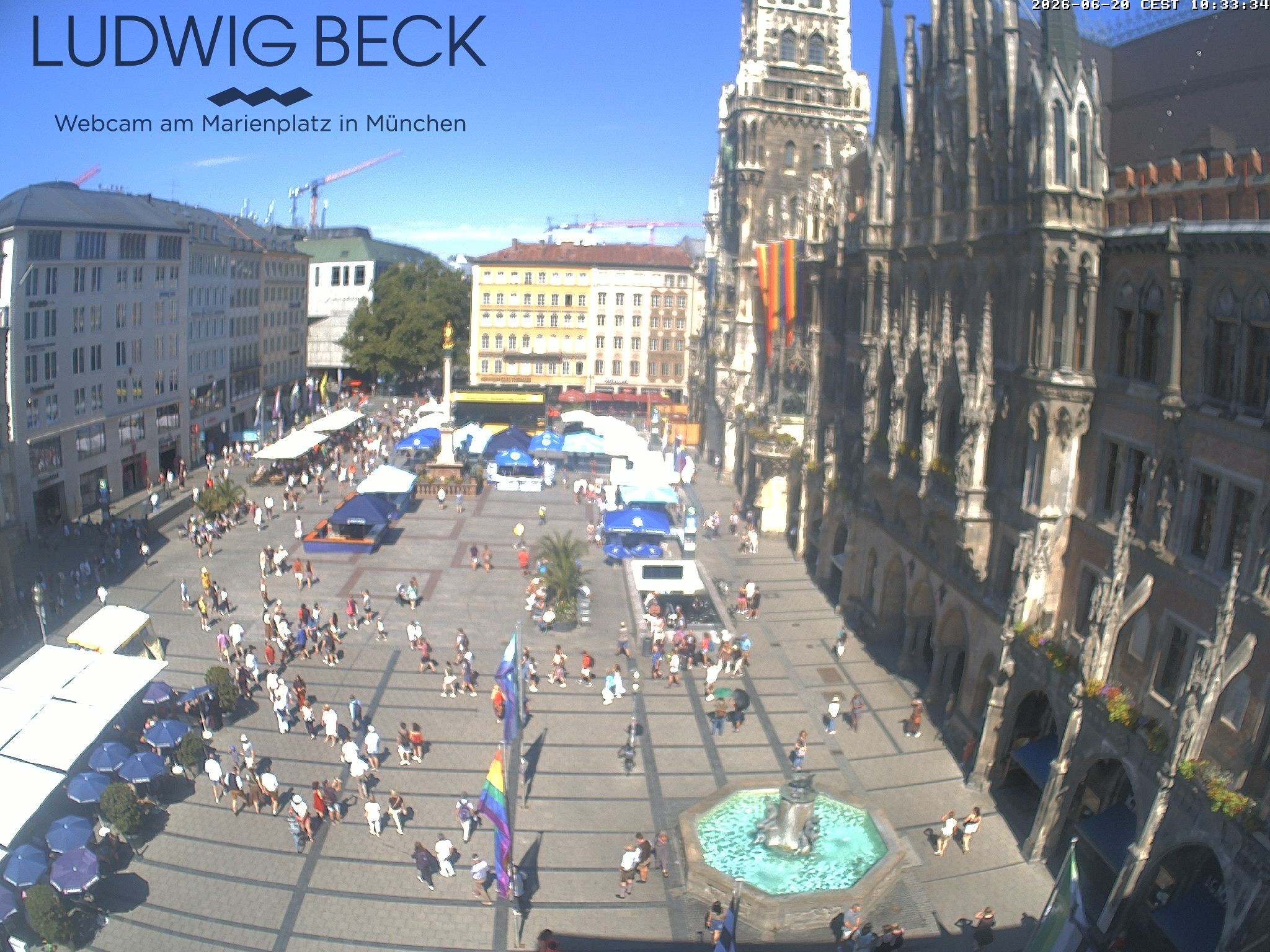 Archived image Webcam at the Marienplatz, Munich