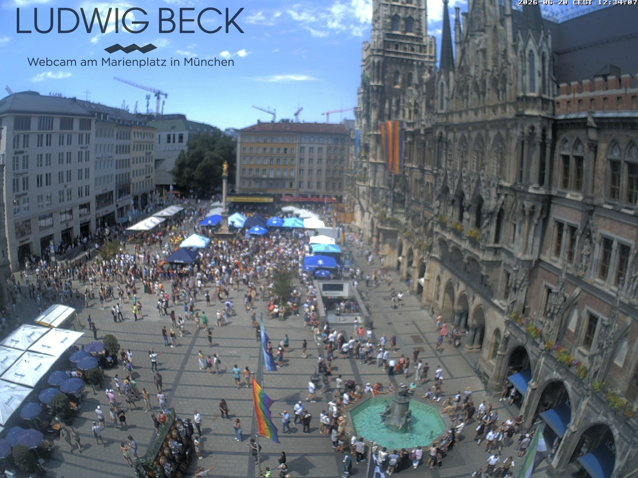 Archiv Foto Webcam am Marienplatz München