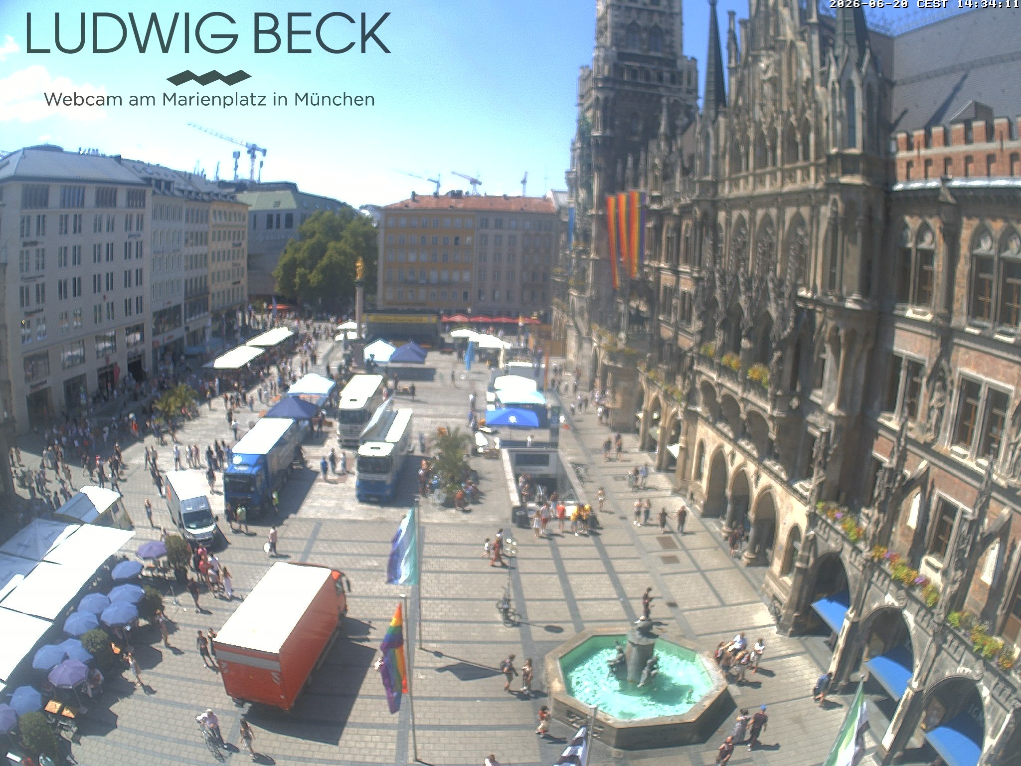 Archiv Foto Webcam am Marienplatz München