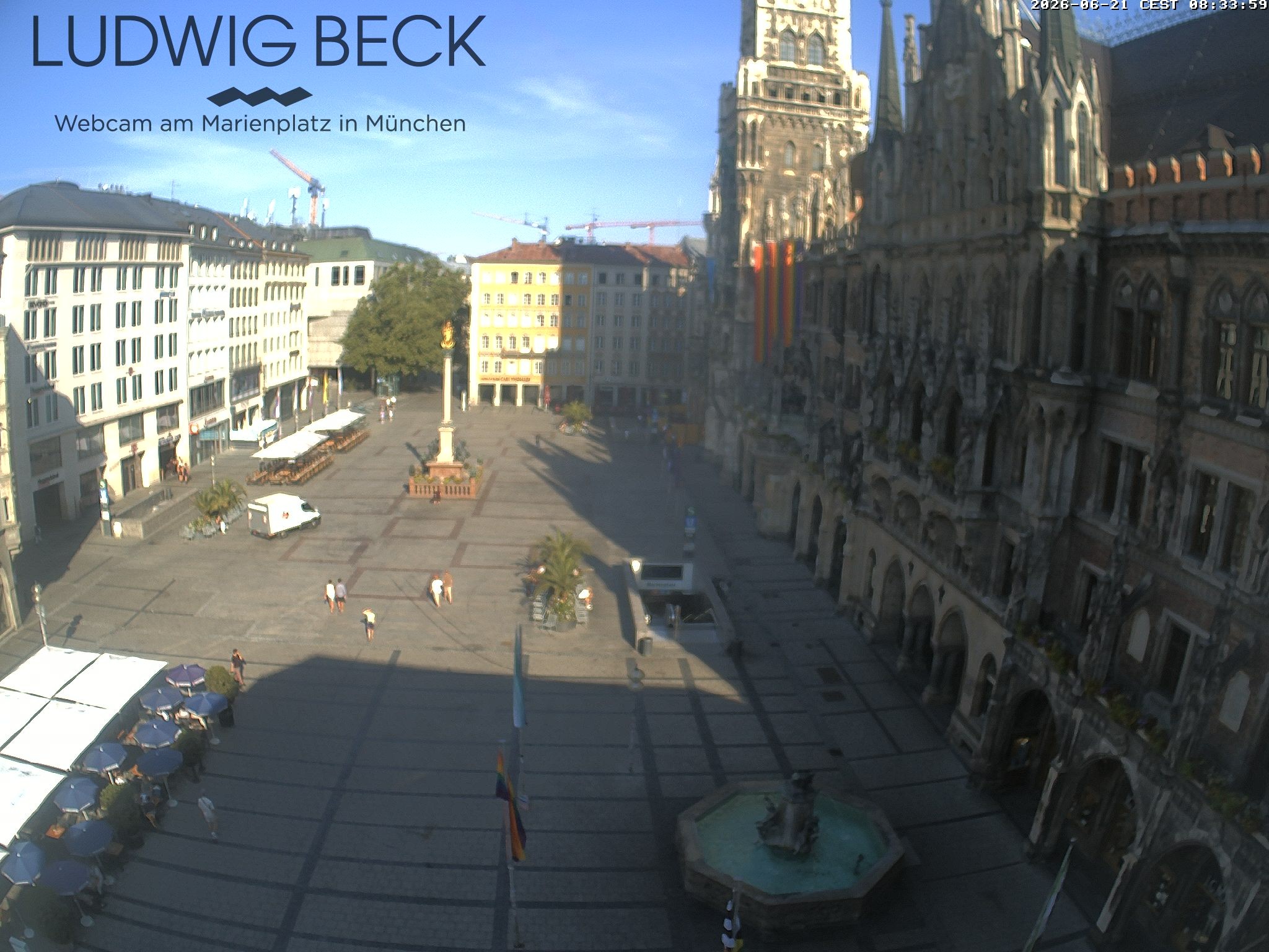 Archived image Webcam at the Marienplatz, Munich