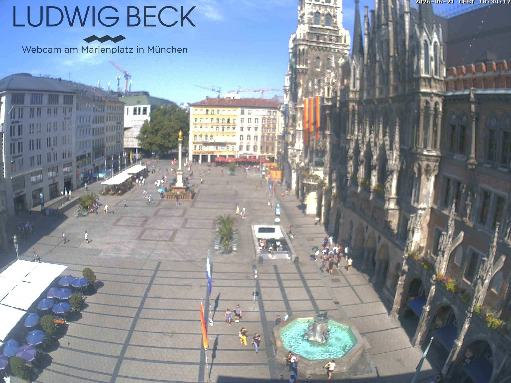 Archiv Foto Webcam am Marienplatz München
