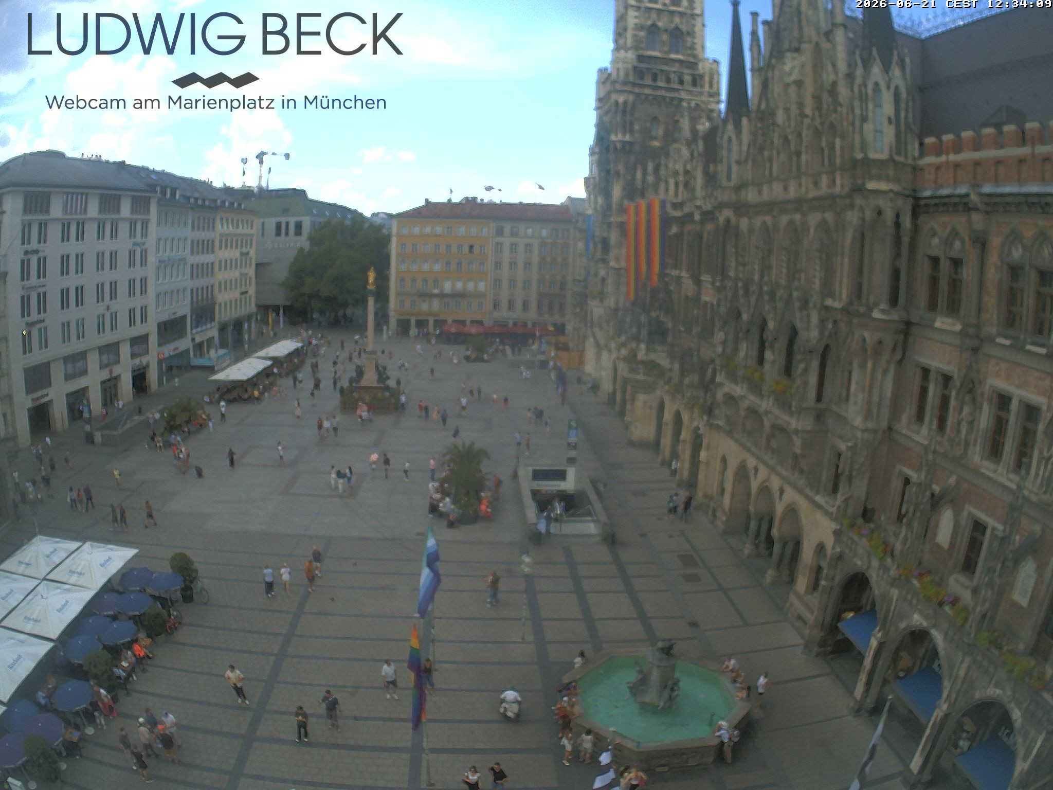 Archiv Foto Webcam am Marienplatz München