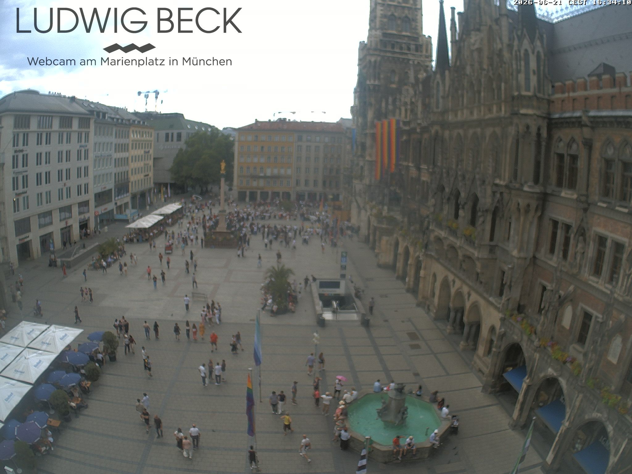 Archiv Foto Webcam am Marienplatz München