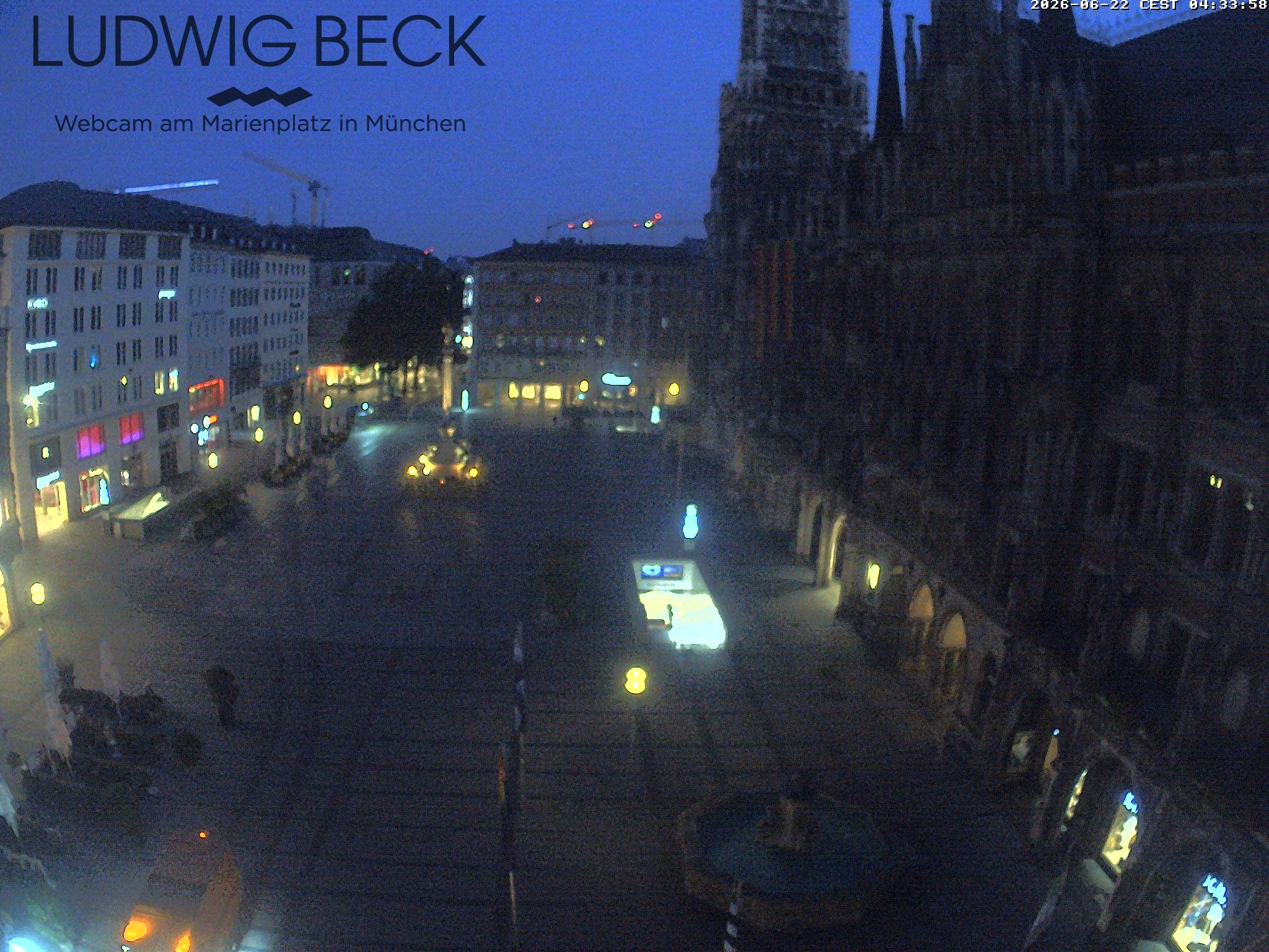 Archiv Foto Webcam am Marienplatz München