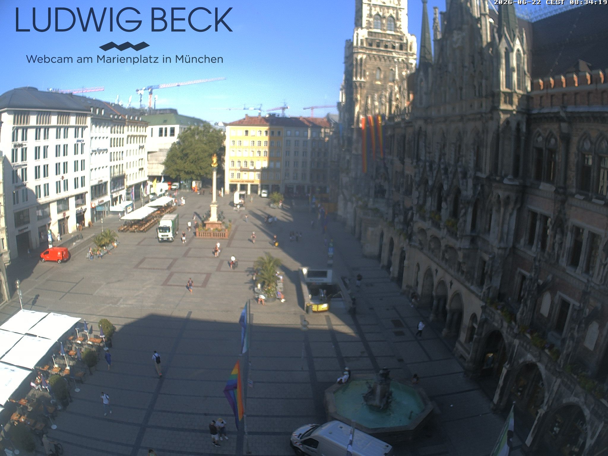 Archiv Foto Webcam am Marienplatz München