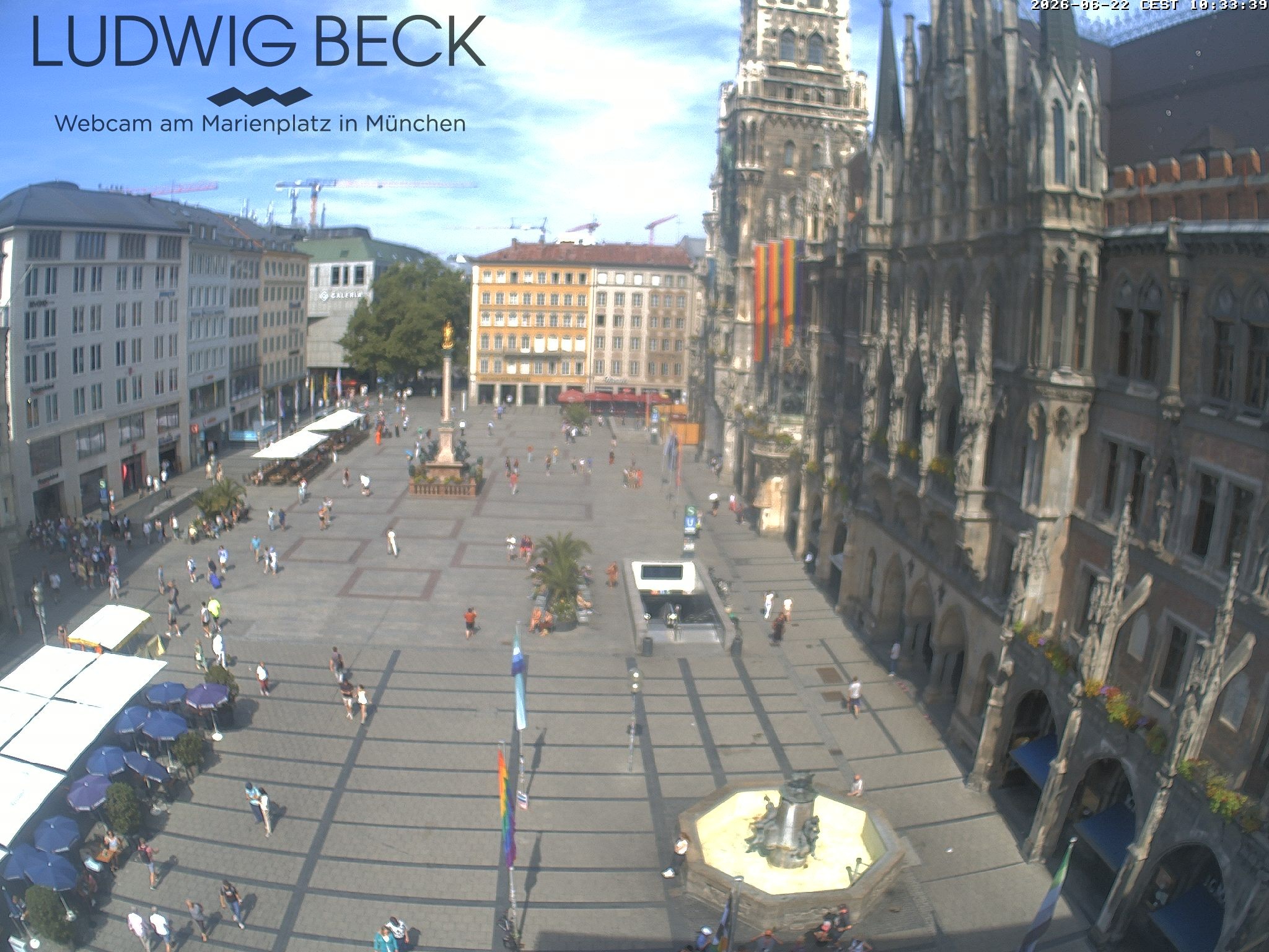 Archiv Foto Webcam am Marienplatz München