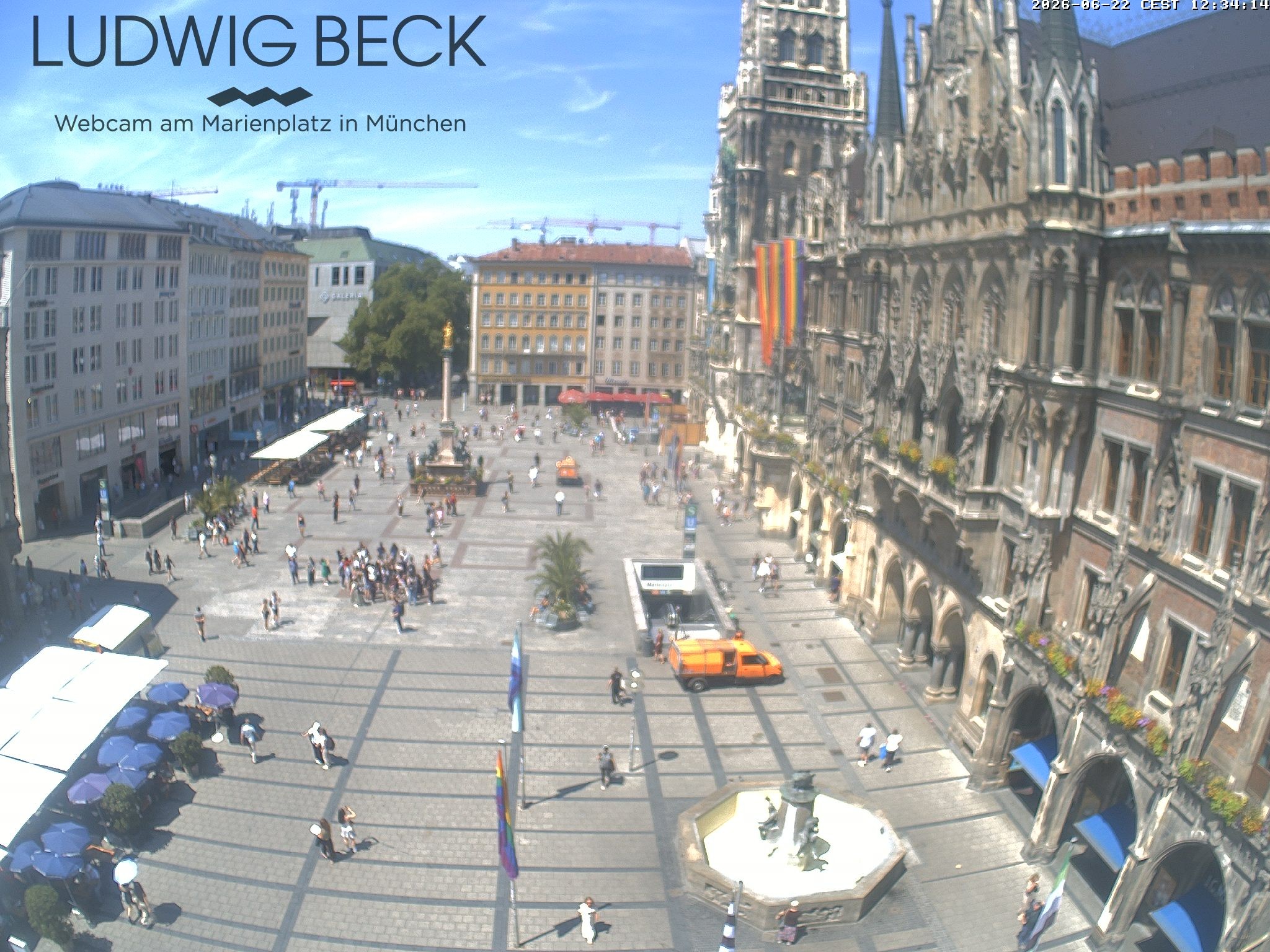 Archiv Foto Webcam am Marienplatz München
