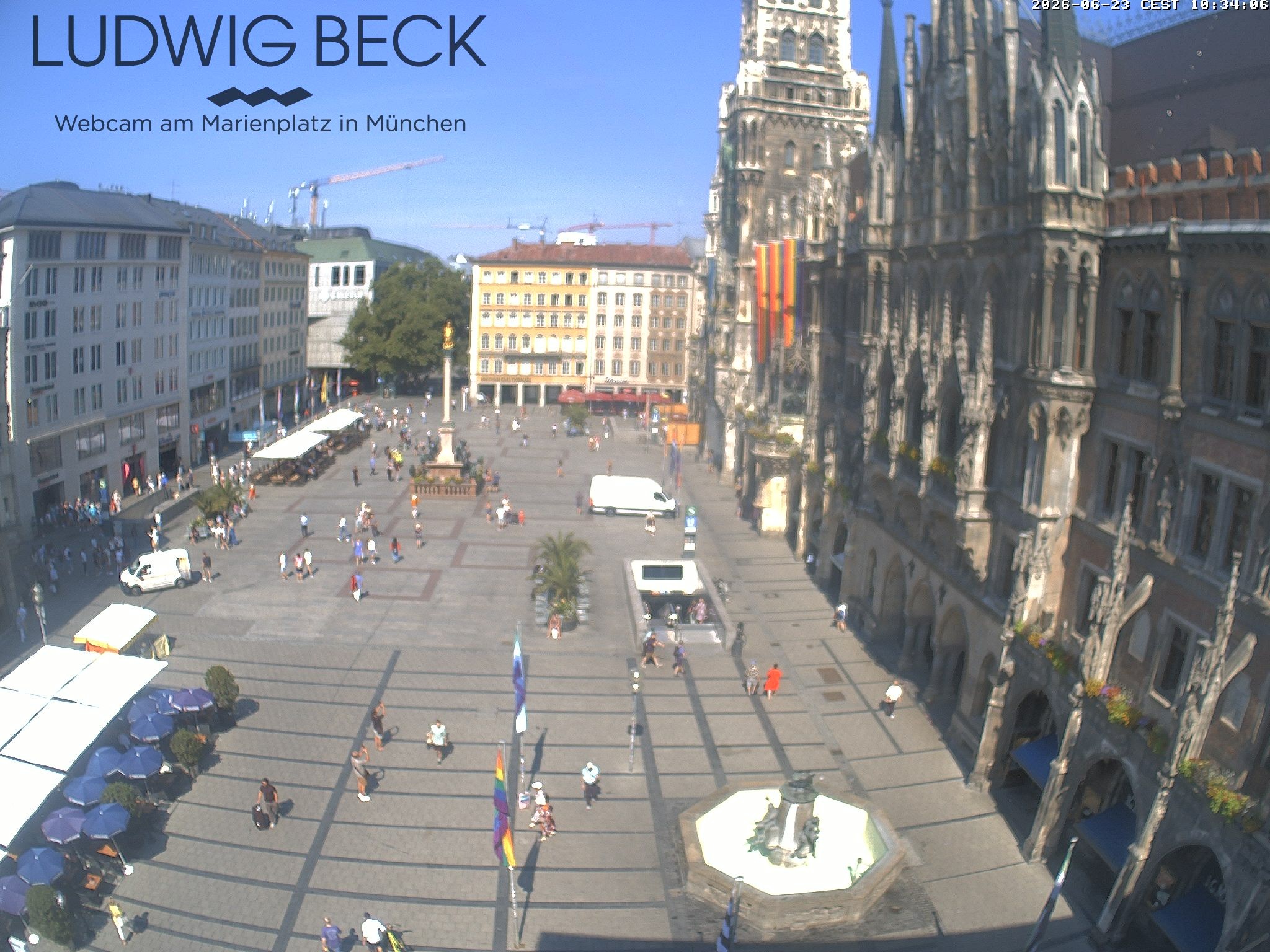 Archiv Foto Webcam am Marienplatz München