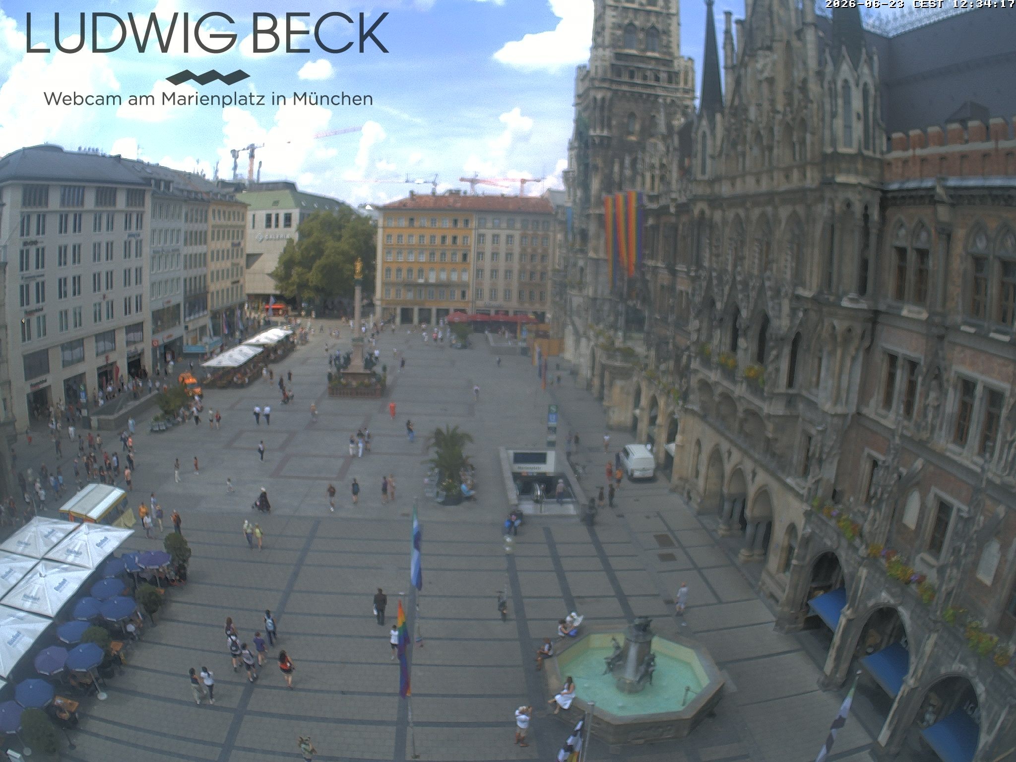Archiv Foto Webcam am Marienplatz München