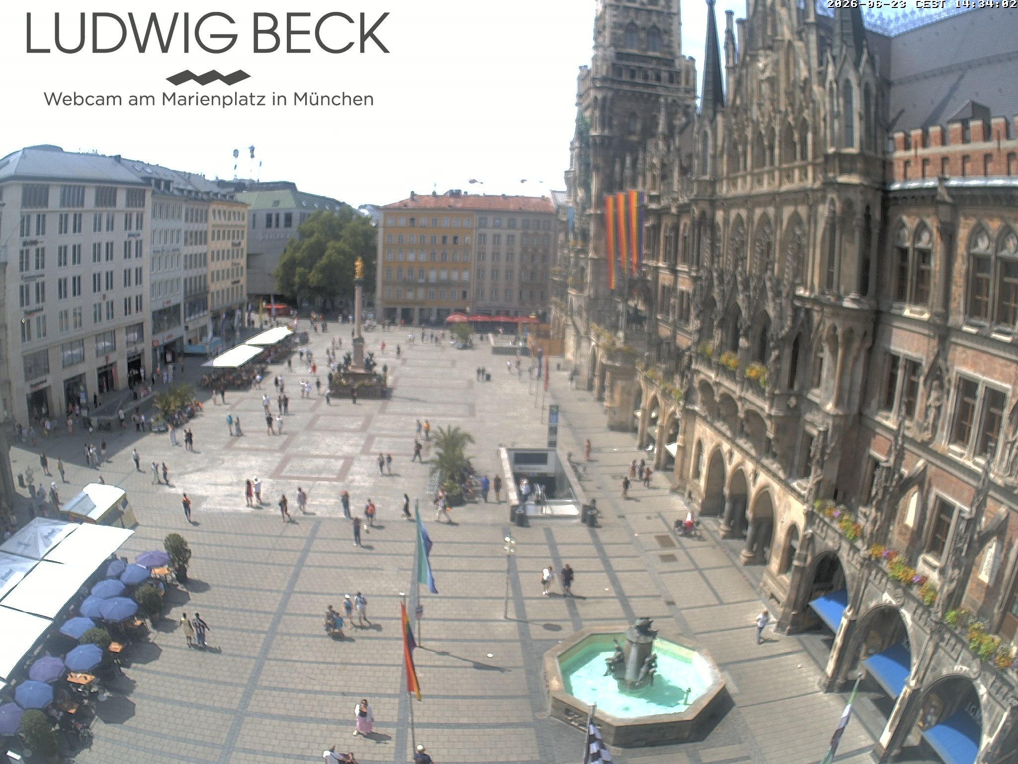 Archiv Foto Webcam am Marienplatz München