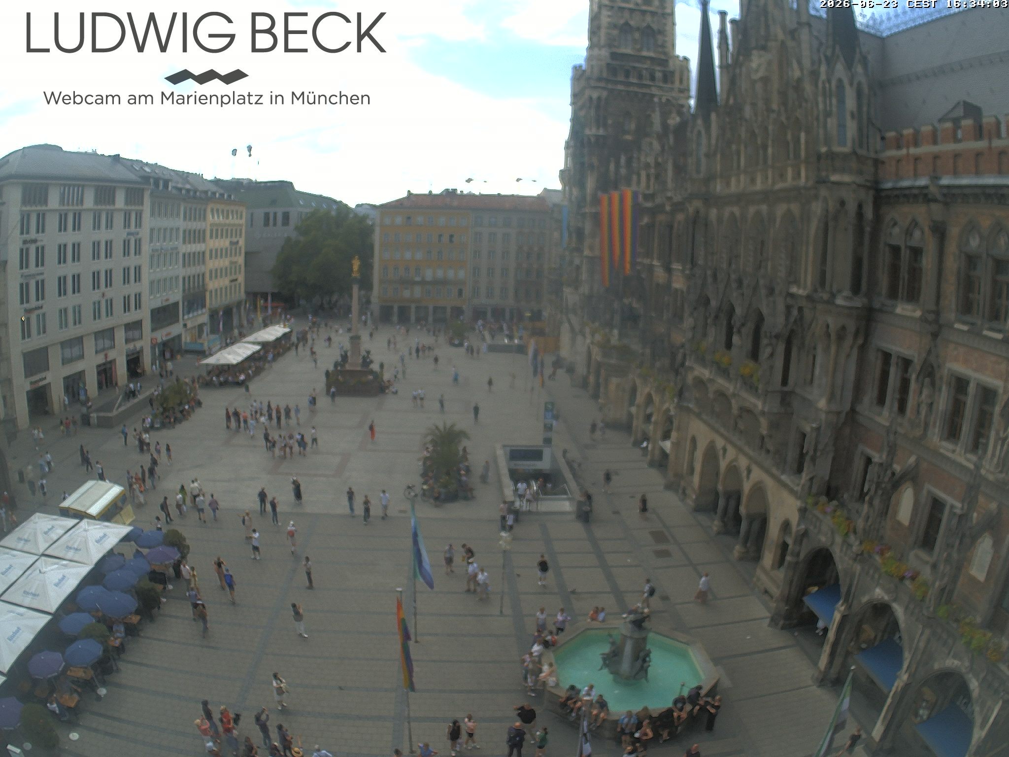 Archiv Foto Webcam am Marienplatz München