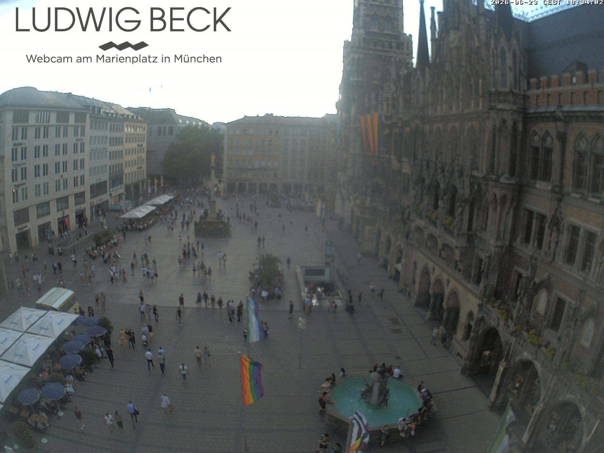 Archiv Foto Webcam am Marienplatz München