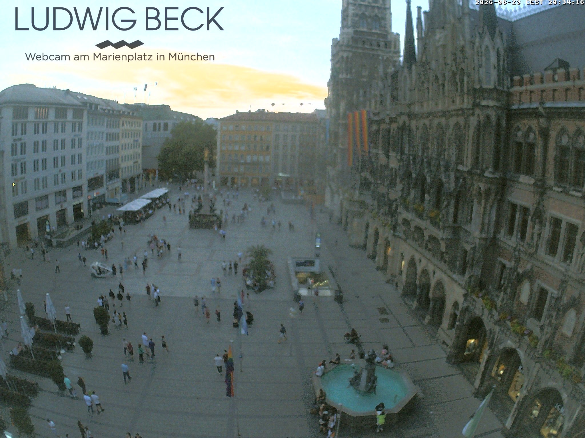Archiv Foto Webcam am Marienplatz München