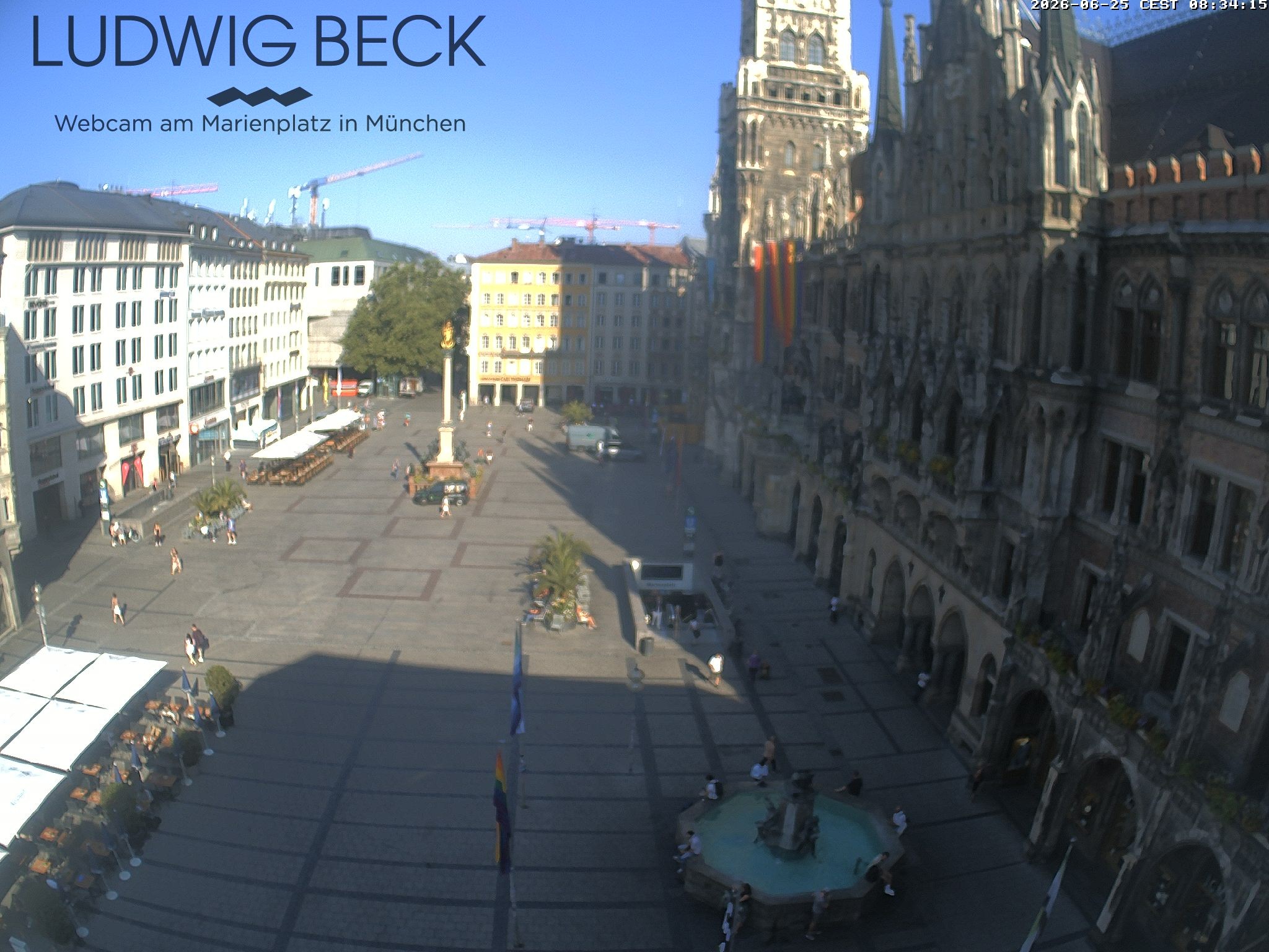 Archived image Webcam at the Marienplatz, Munich