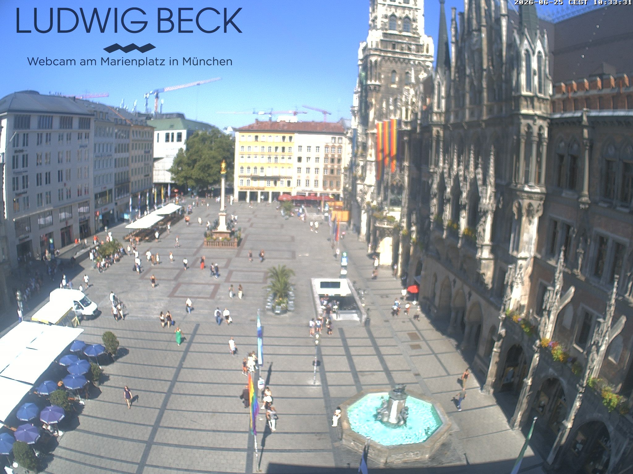 Archived image Webcam at the Marienplatz, Munich