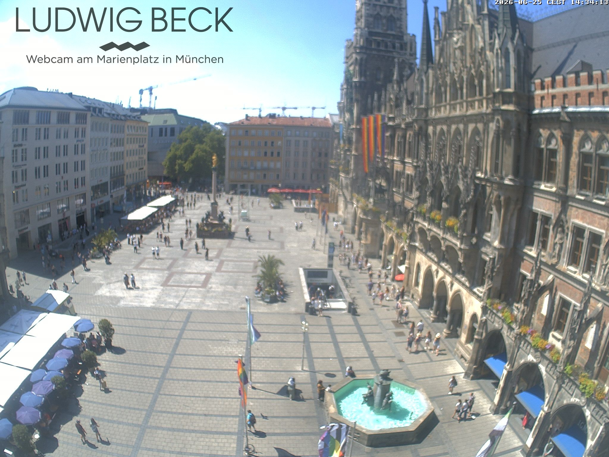 Archived image Webcam at the Marienplatz, Munich