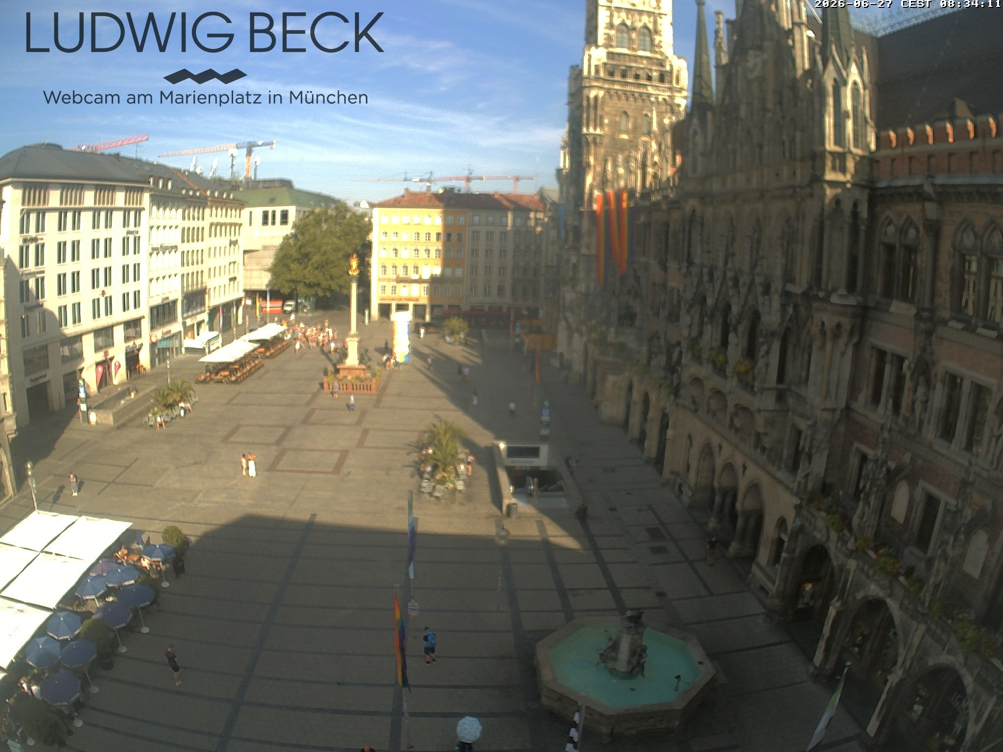 Archiv Foto Webcam am Marienplatz München