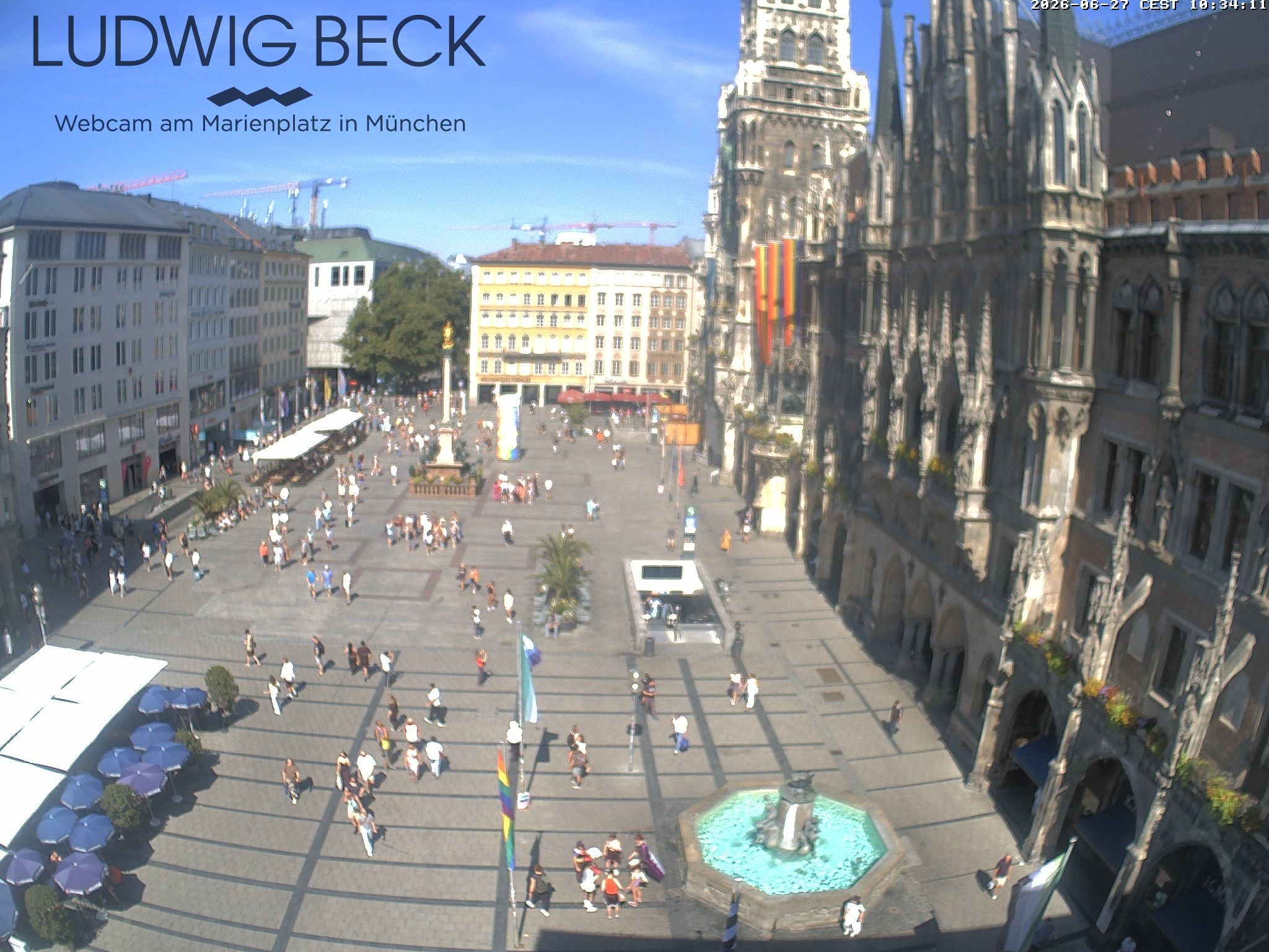 Archiv Foto Webcam am Marienplatz München