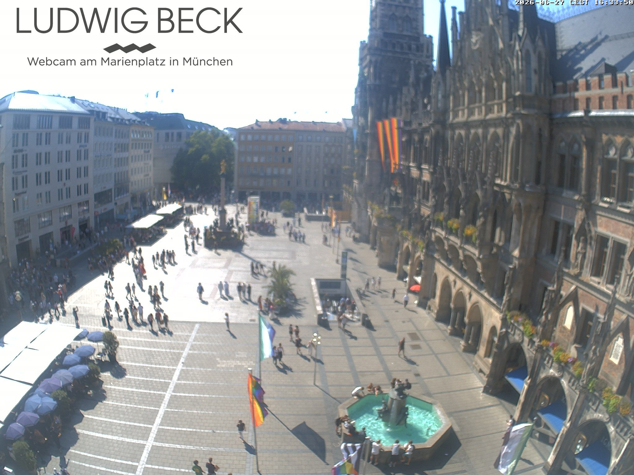 Archiv Foto Webcam am Marienplatz München