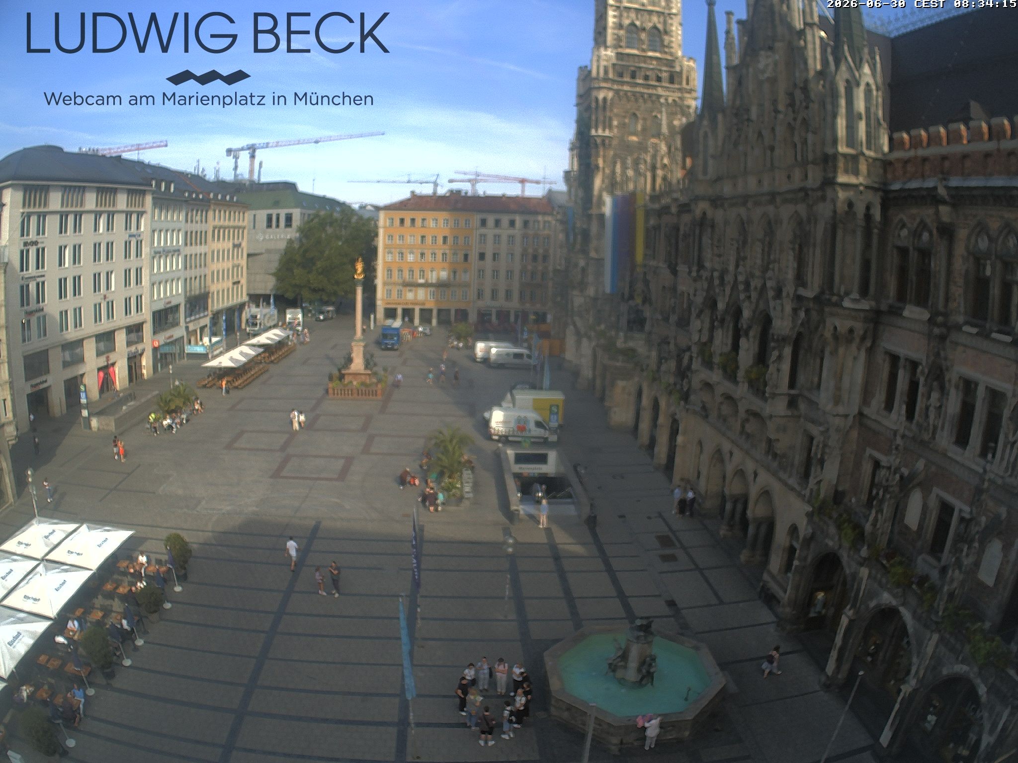 Archiv Foto Webcam am Marienplatz München