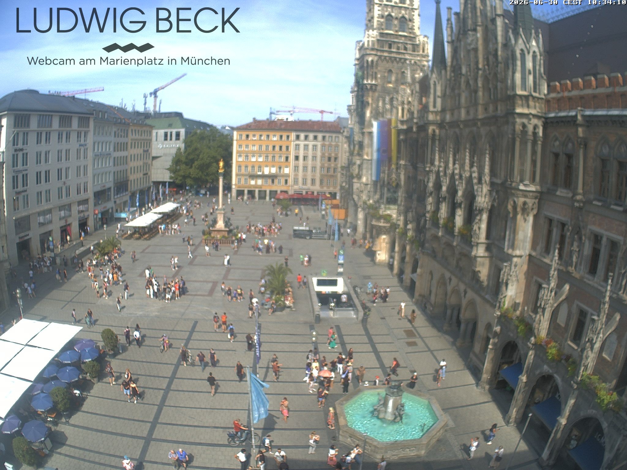 Archiv Foto Webcam am Marienplatz München