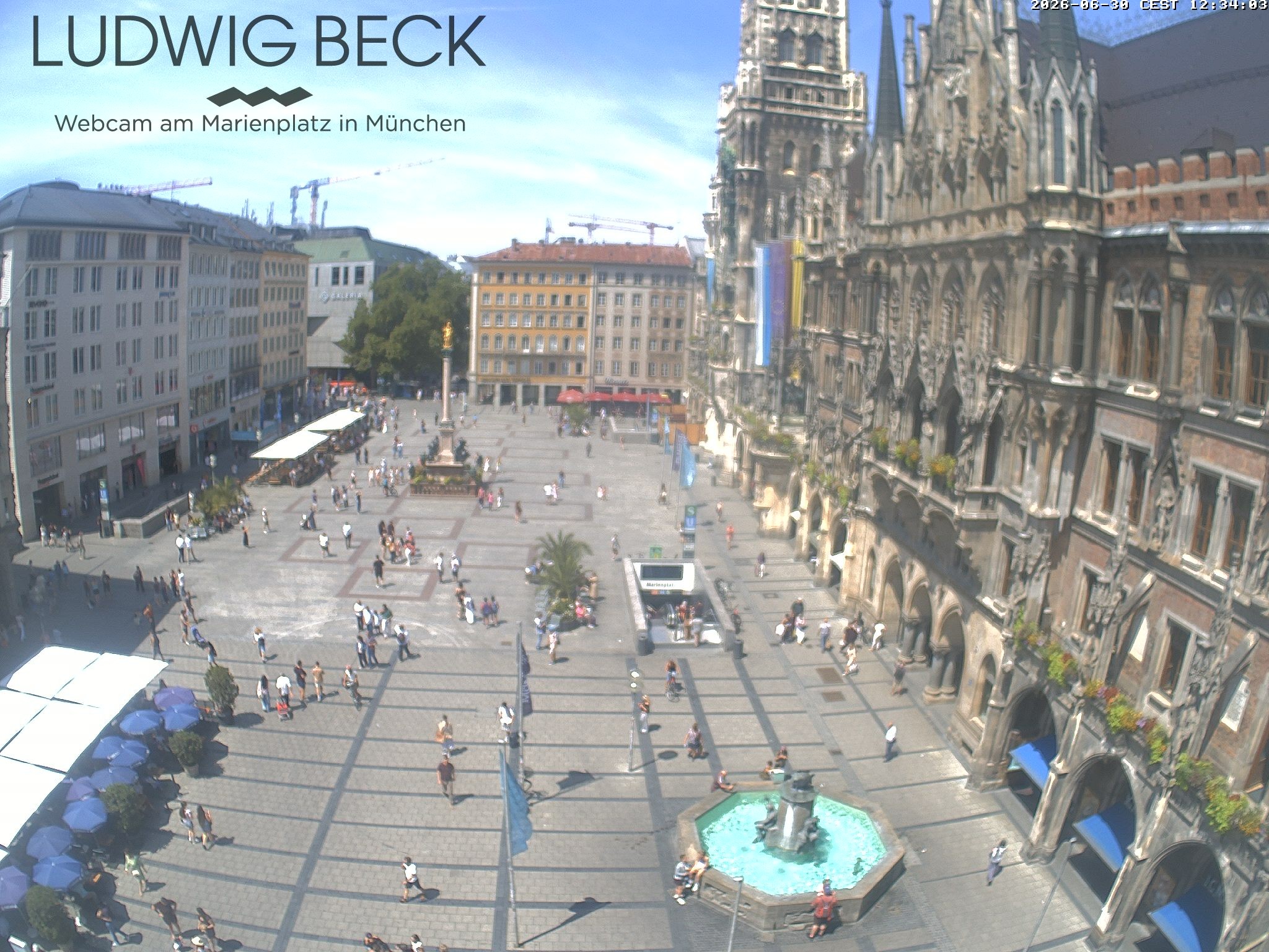Archiv Foto Webcam am Marienplatz München