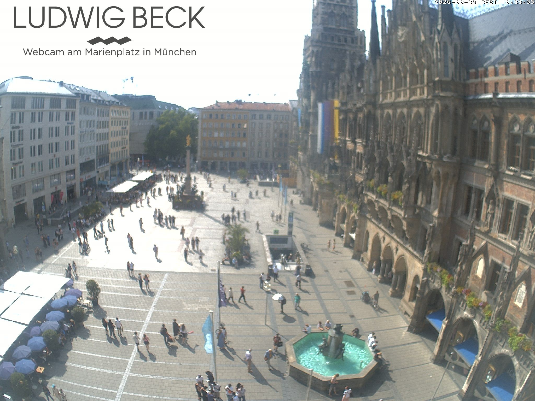 Archiv Foto Webcam am Marienplatz München