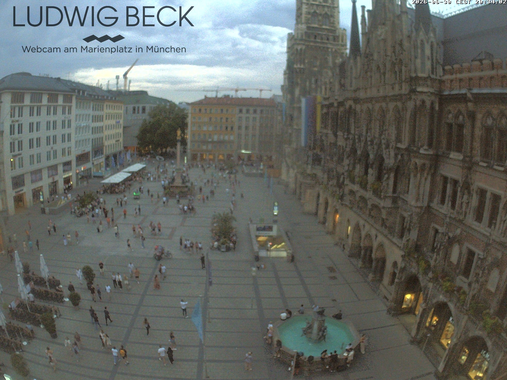 Archiv Foto Webcam am Marienplatz München