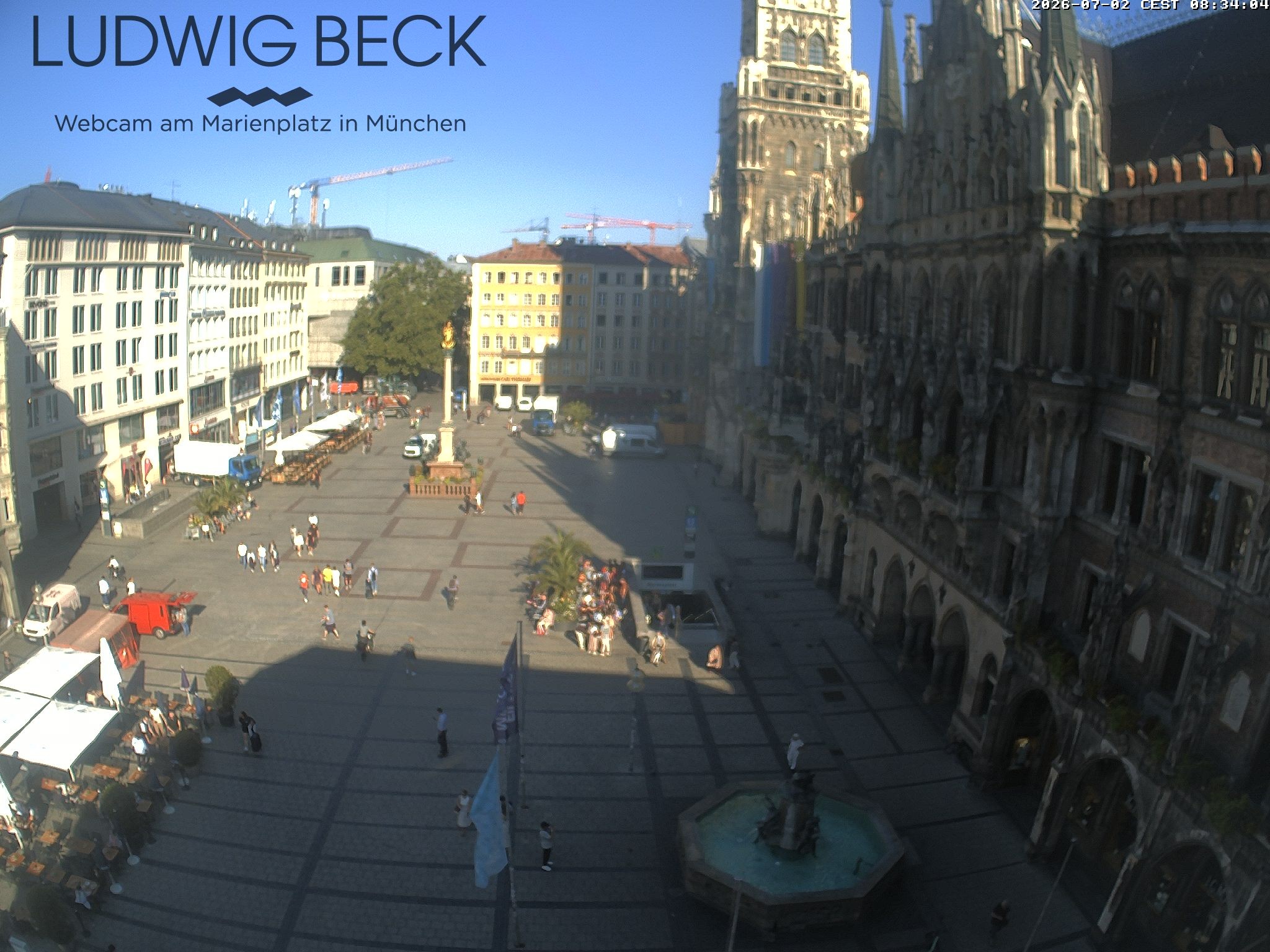 Archived image Webcam at the Marienplatz, Munich