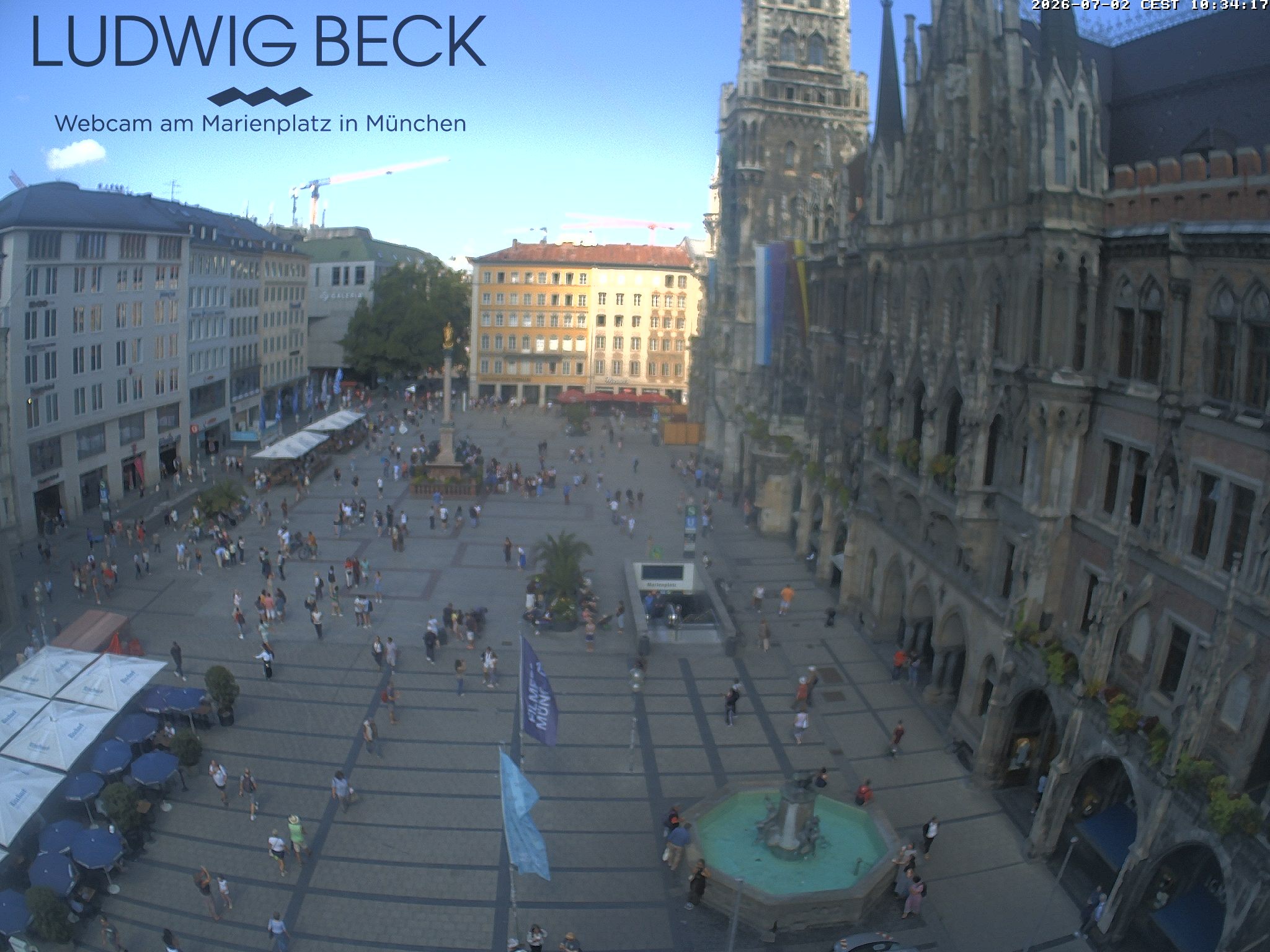 Archived image Webcam at the Marienplatz, Munich