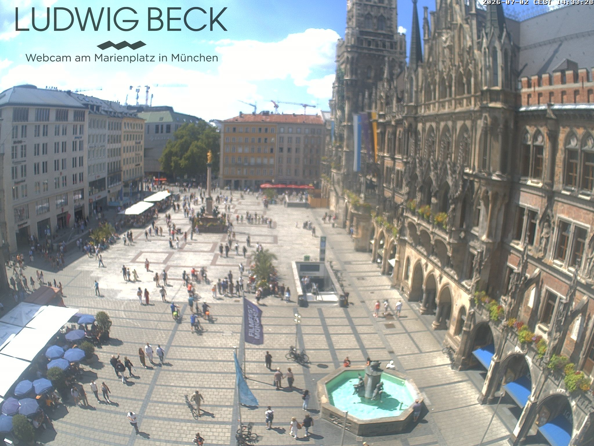 Archived image Webcam at the Marienplatz, Munich