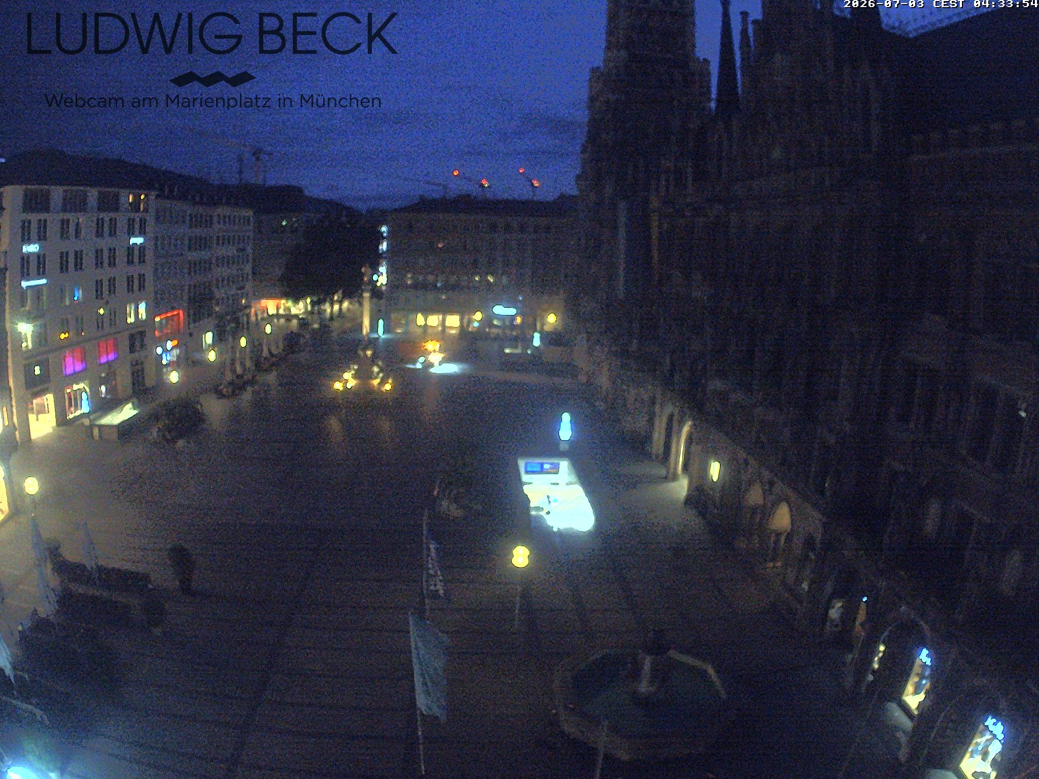 Archiv Foto Webcam am Marienplatz München