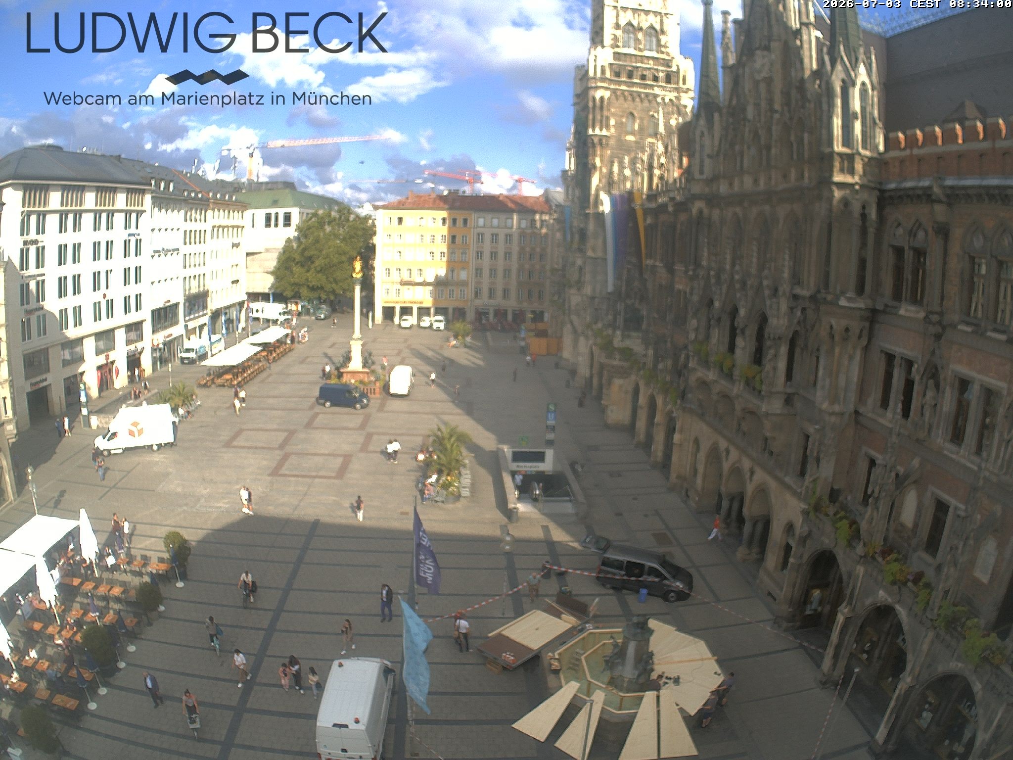 Archiv Foto Webcam am Marienplatz München