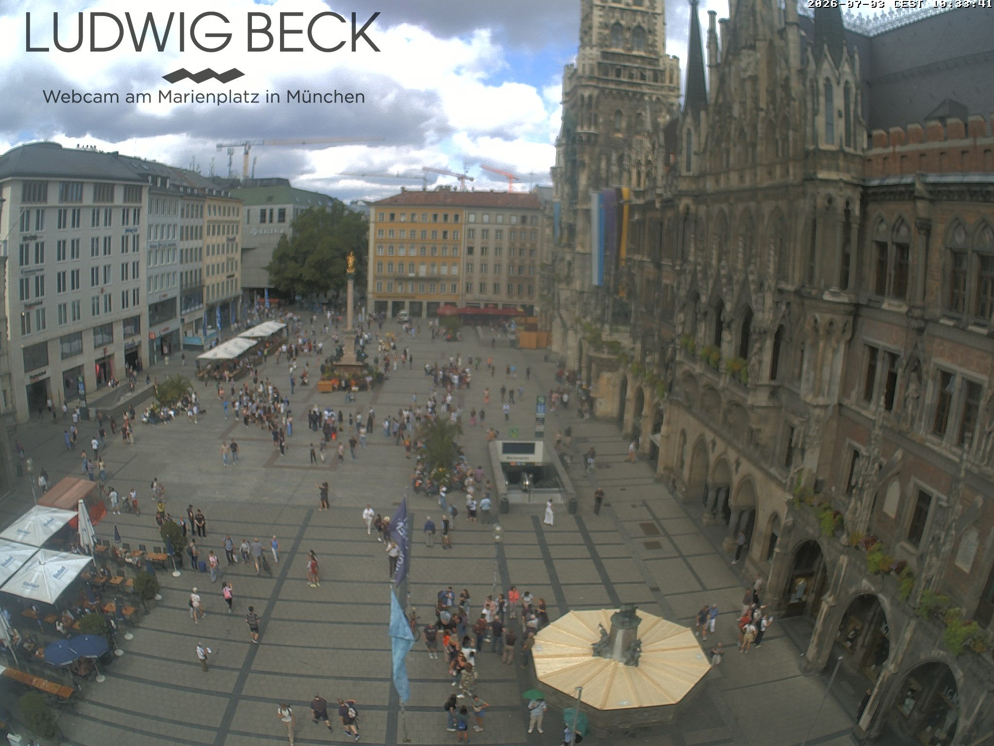 Archiv Foto Webcam am Marienplatz München