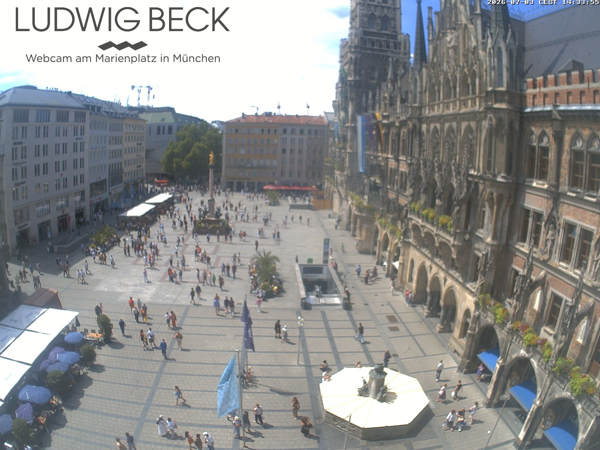 Archiv Foto Webcam am Marienplatz München