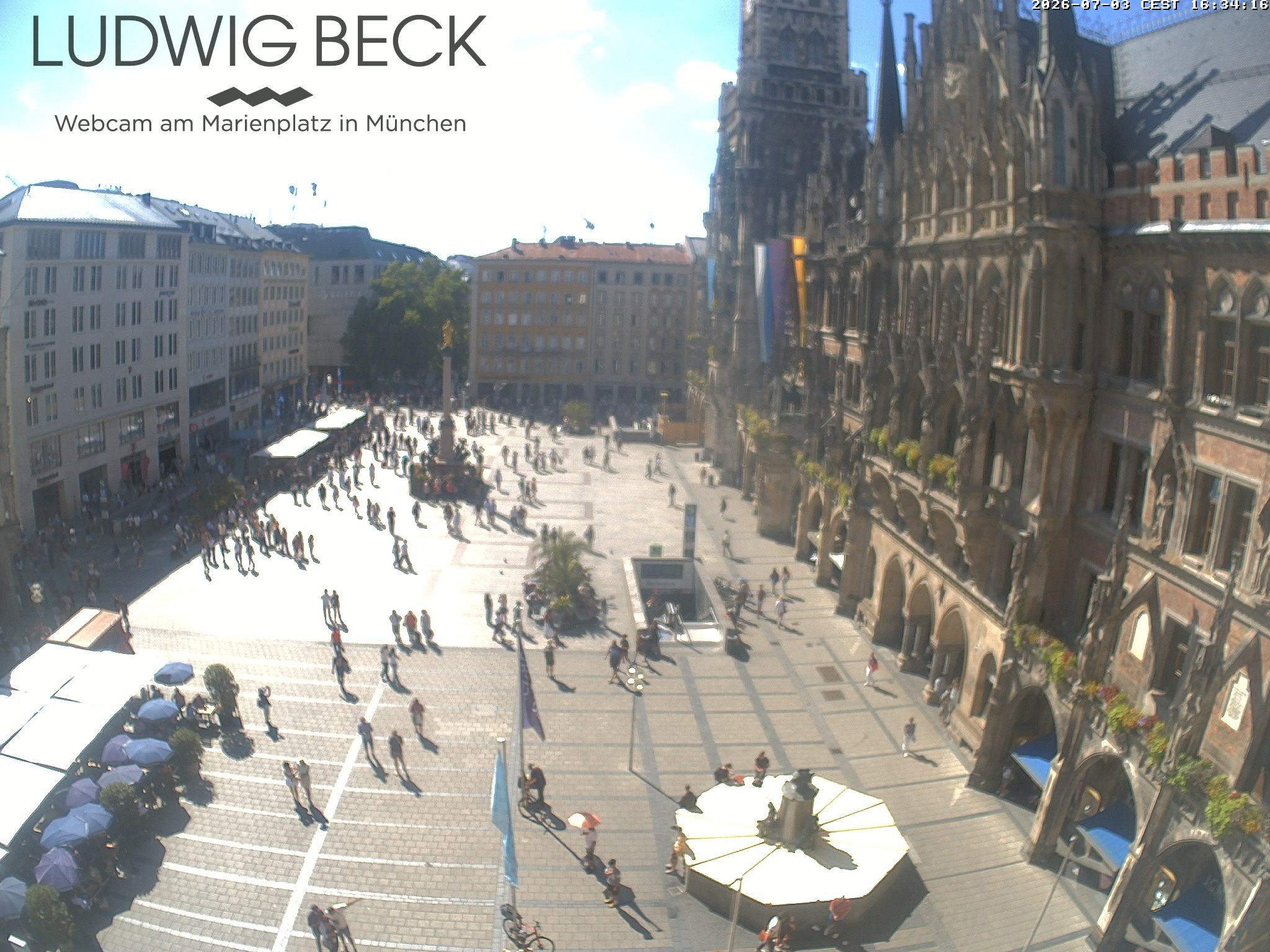 Archiv Foto Webcam am Marienplatz München