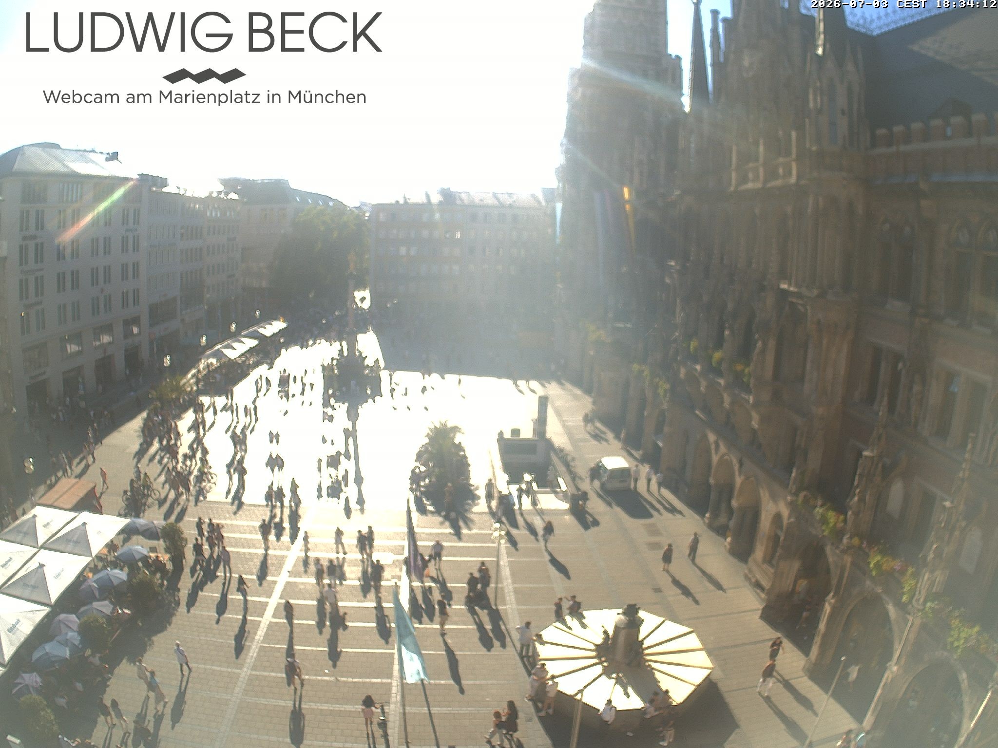 Archiv Foto Webcam am Marienplatz München