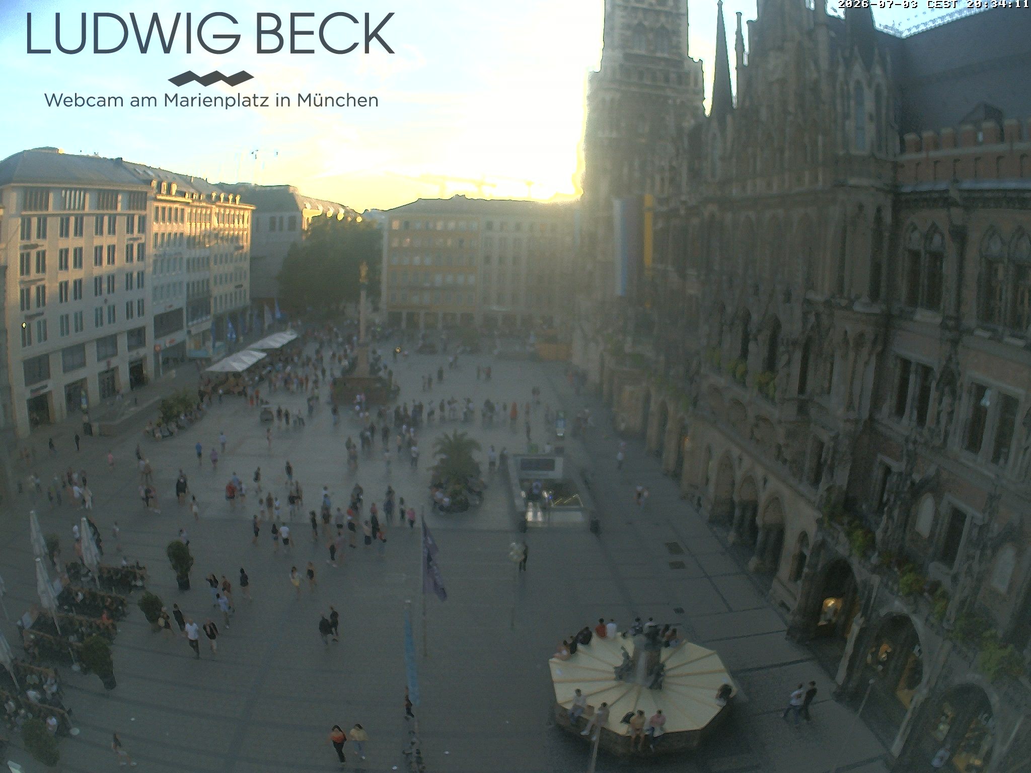 Archiv Foto Webcam am Marienplatz München