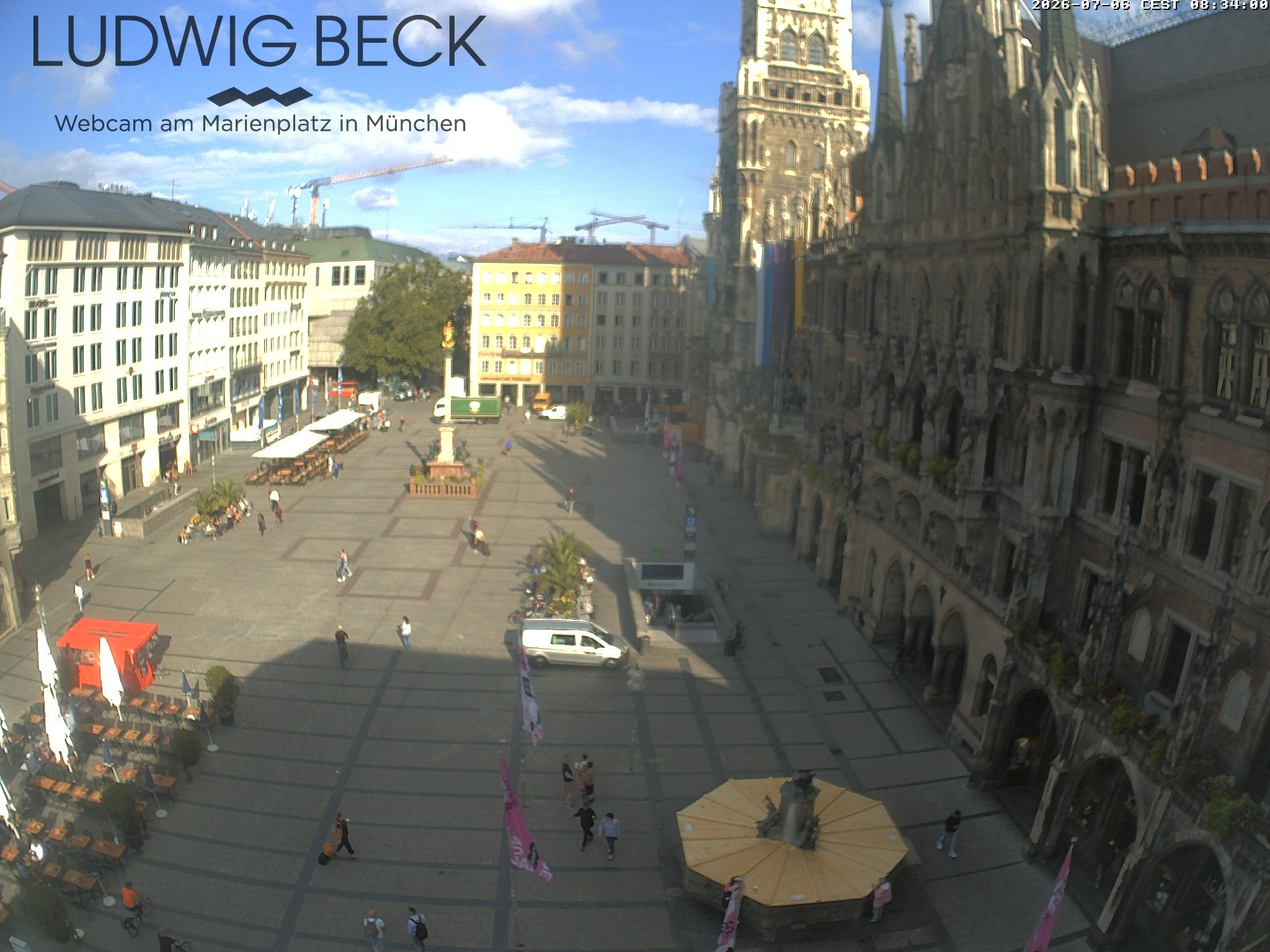 Archived image Webcam at the Marienplatz, Munich
